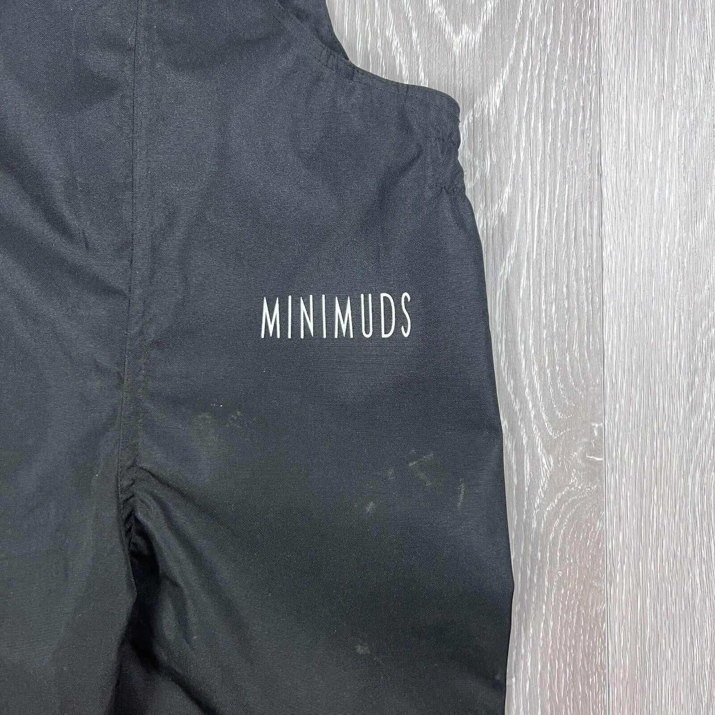 Minimuds Kids Black Waterpoof Overalls Size 4 Years
