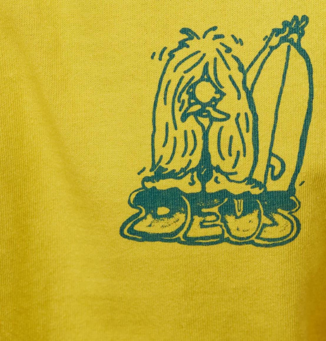 Deus ex Machina Customs Mens Yellow Short Sleeve Crew Neck T-Shirt Size XL (New)