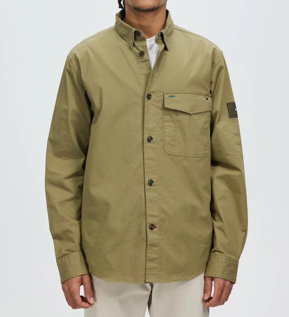 Tommy Hilfiger Lightweight Twill Khaki Overshirt Size M (New)