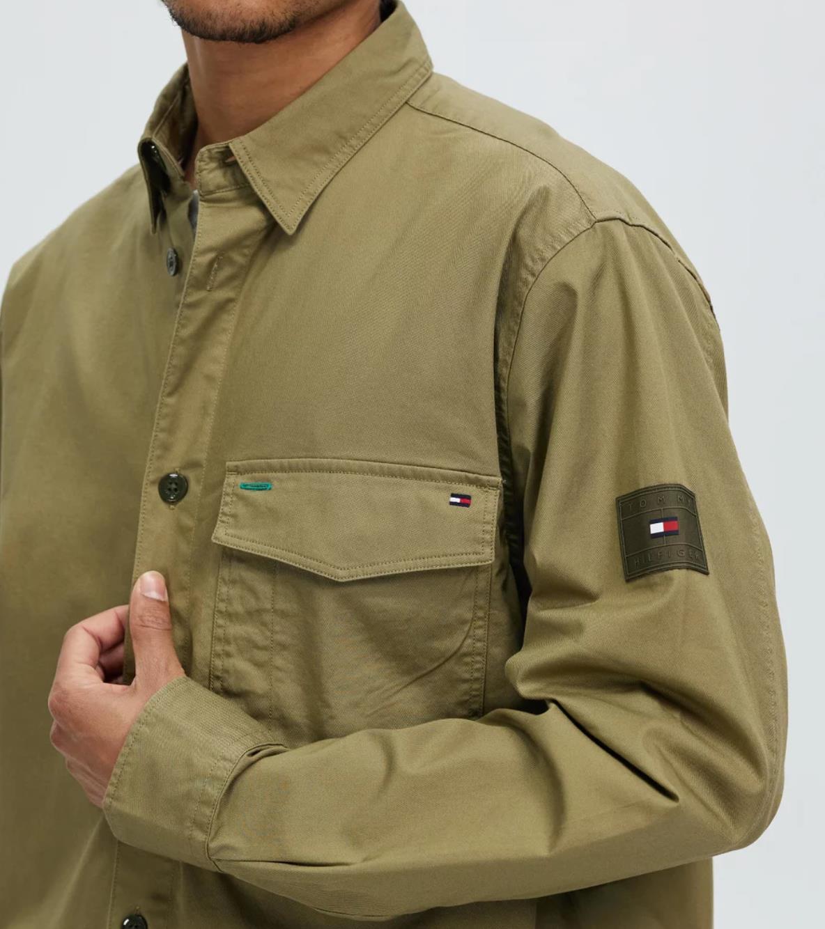 Tommy Hilfiger Lightweight Twill Khaki Overshirt Size M (New)