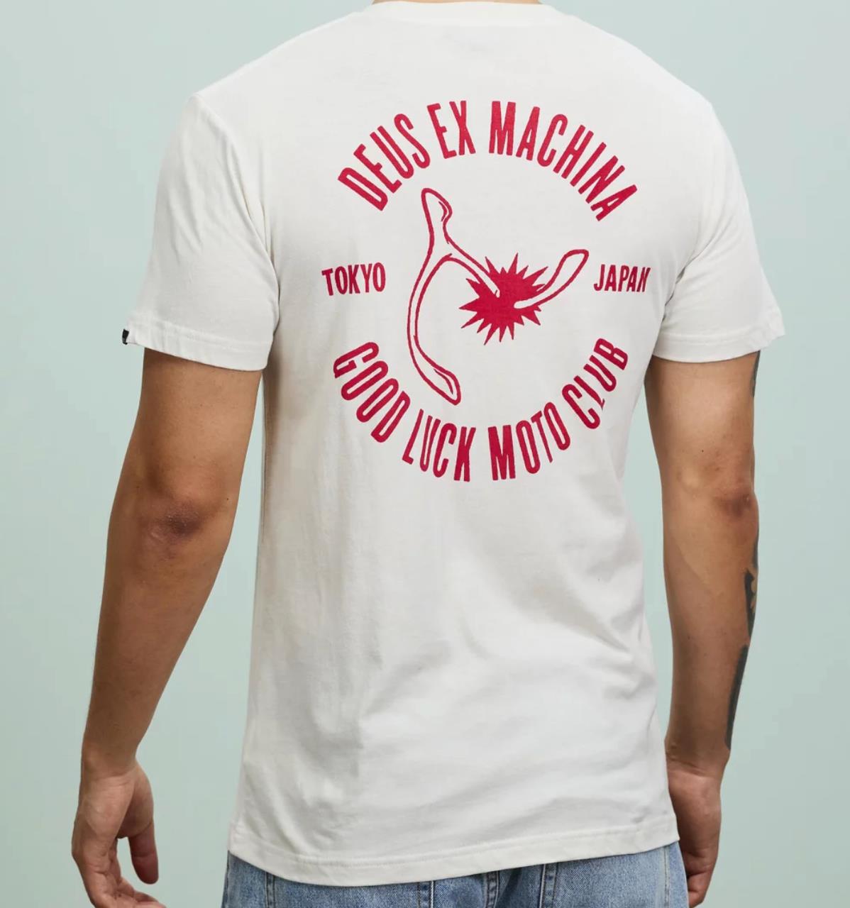 Deus ex Machina Custom Motorcycles Mens Vintage White T-Shirt Size 2XL (New)