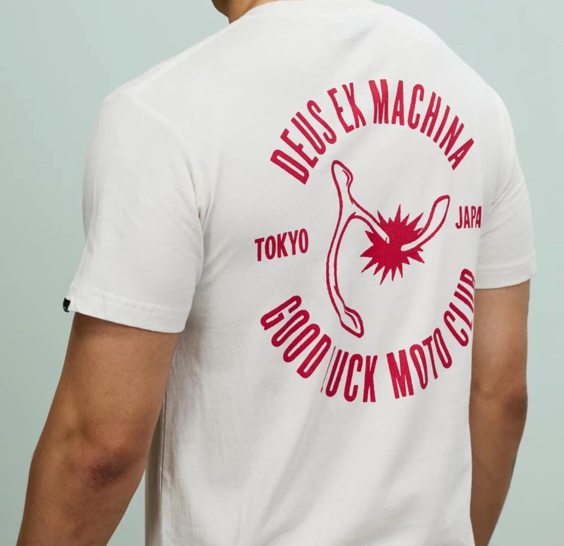 Deus ex Machina Custom Motorcycles Mens Vintage White T-Shirt Size 2XL (New)