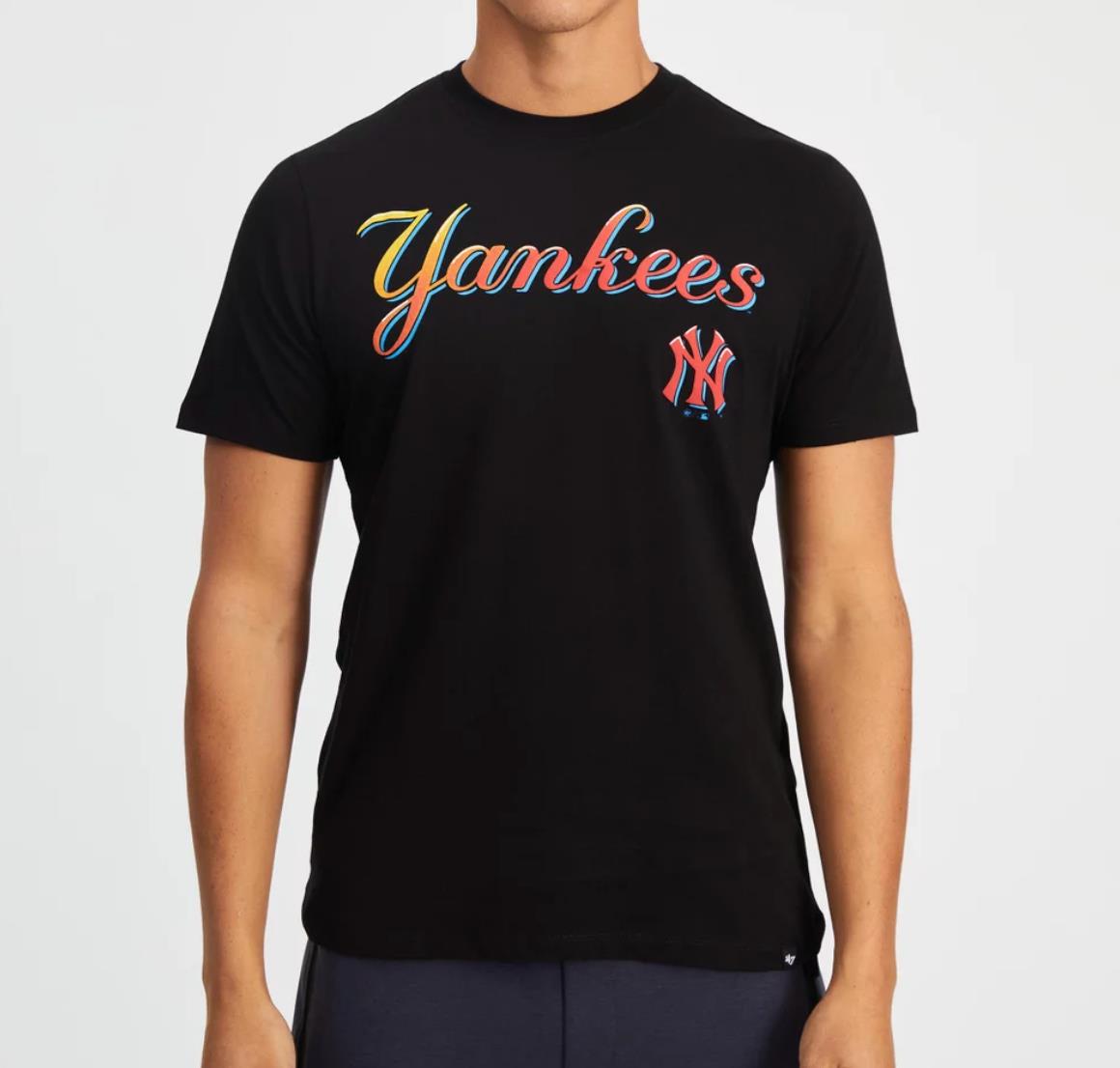 47 Brand MLB New York Yankees Mens Black T-Shirt Size Large (new)
