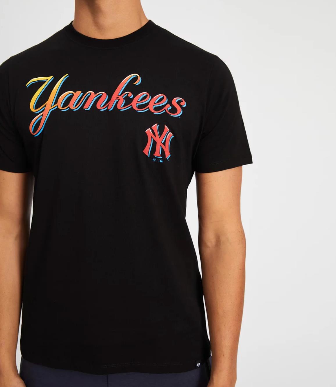 47 Brand MLB New York Yankees Mens Black T-Shirt Size Large (new)