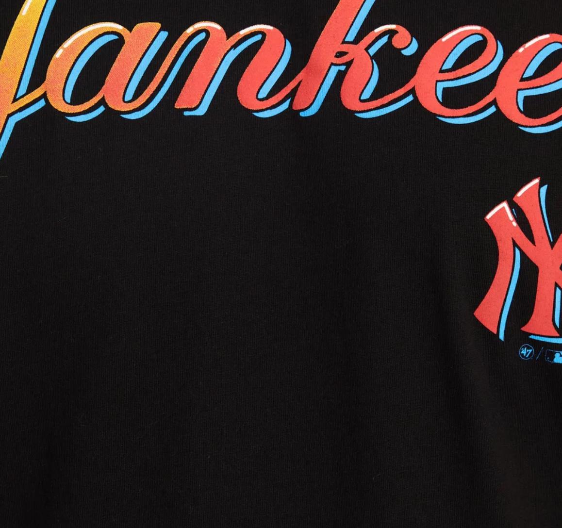 47 Brand MLB New York Yankees Mens Black T-Shirt Size Large (new)