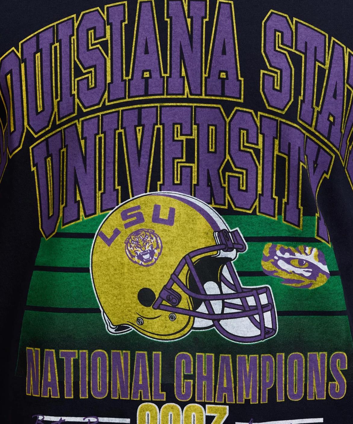 Majestic LSU National National Champs 2003 Mens Black T-Shirt Size Medium (New)