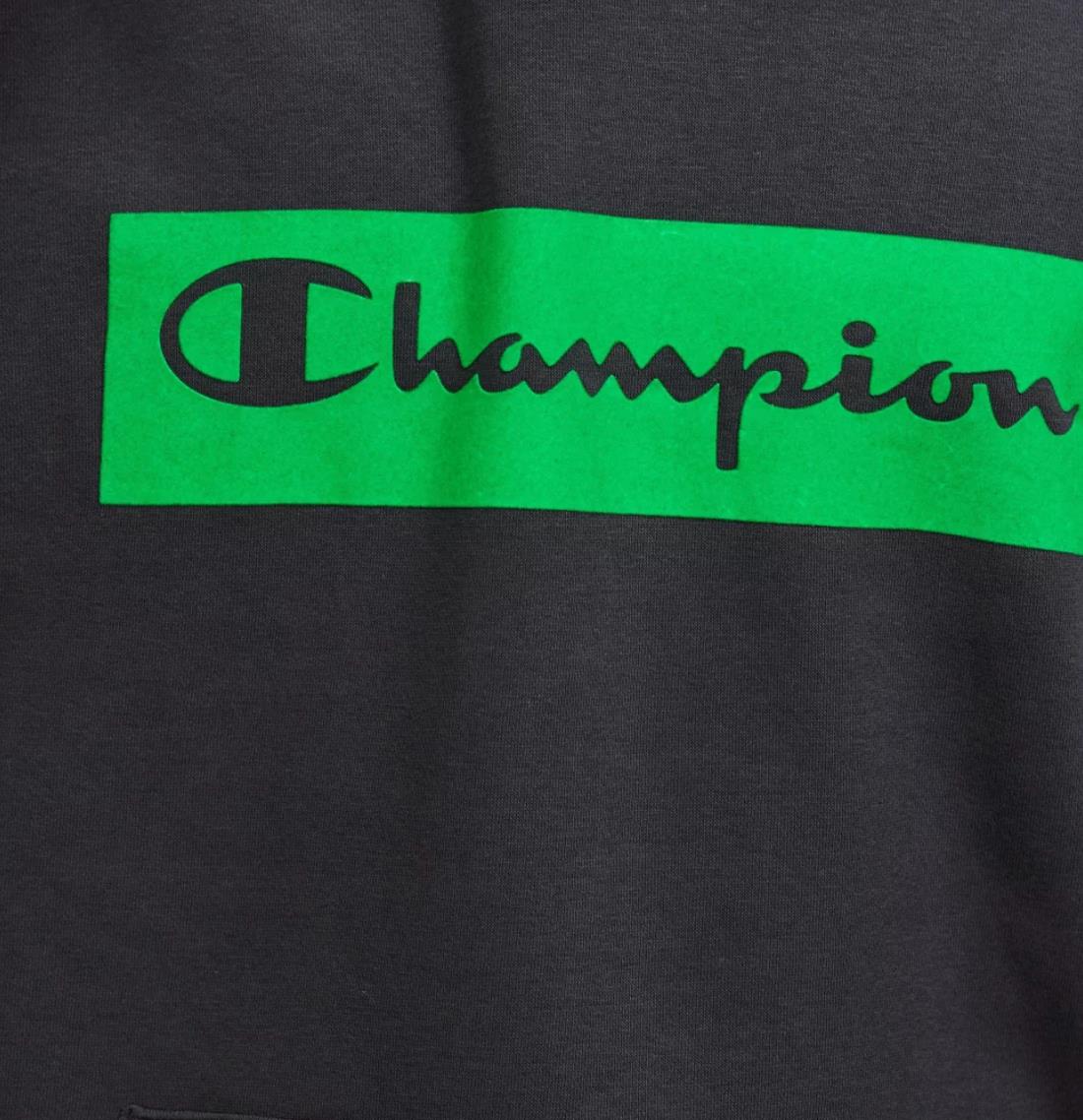 Champion Mens Grey with Green Logo Pullover Hoodie Size Large (New)