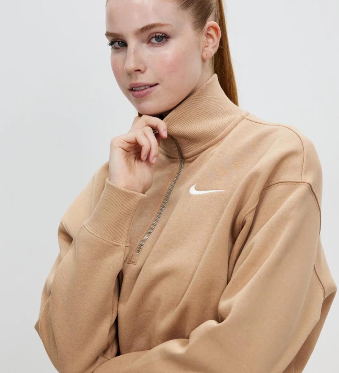 Nike Womens 1/4 Zip Fleecey Jumper Sweater Size Large (New)