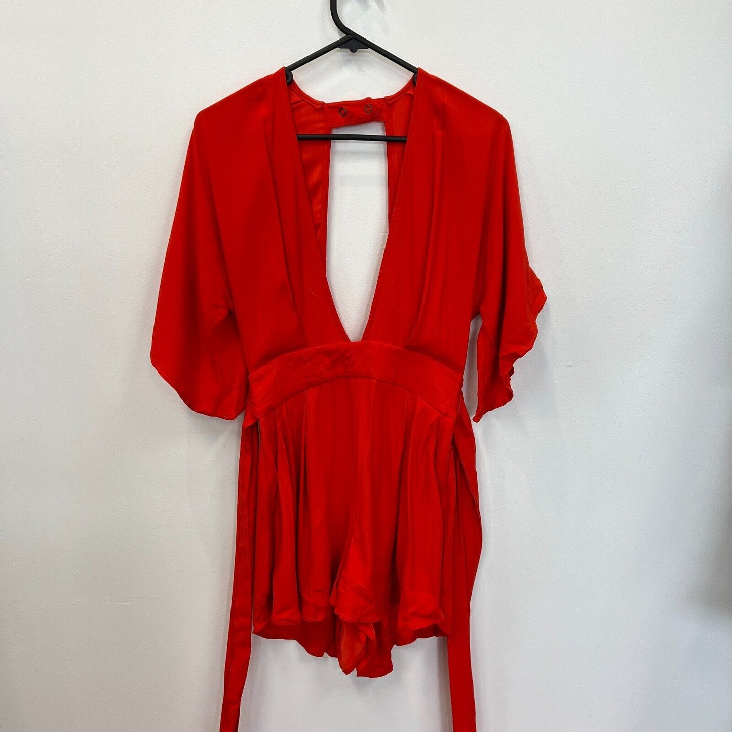 Bec & Bridge Womens Red Deep V Playsuit Size 6