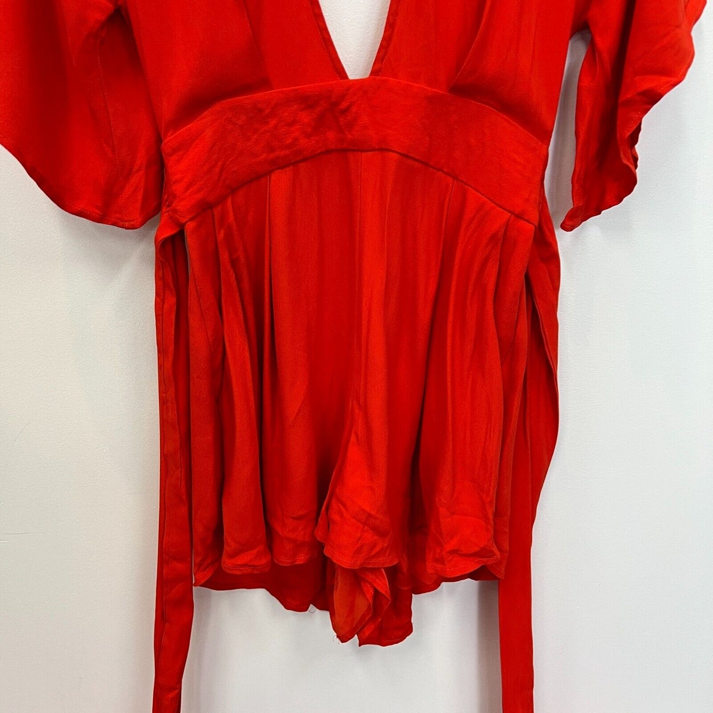 Bec & Bridge Womens Red Deep V Playsuit Size 6