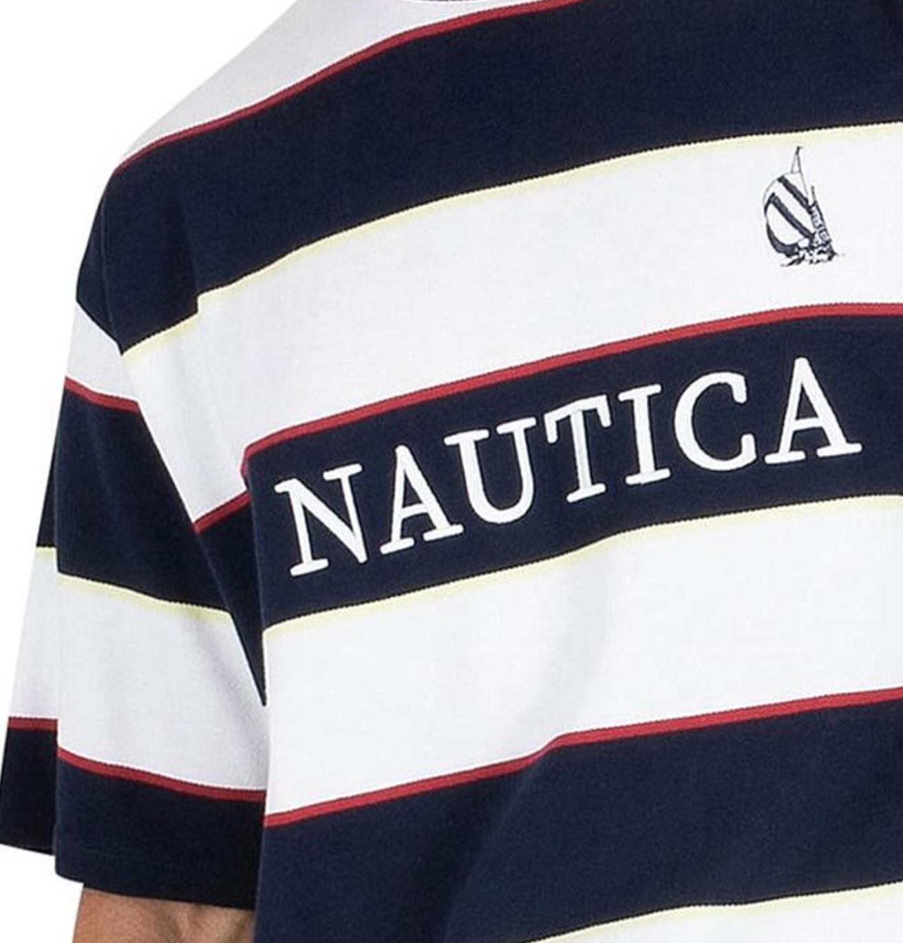 Nautica Mens Oversized Striped T-Shirt Size Large (New)