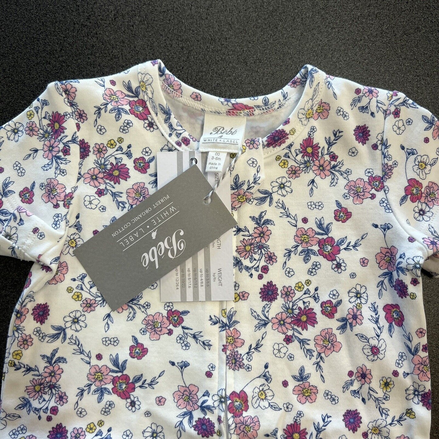 Bebe White Label Babies One Piece Size 00 / 3-6 Months (New)