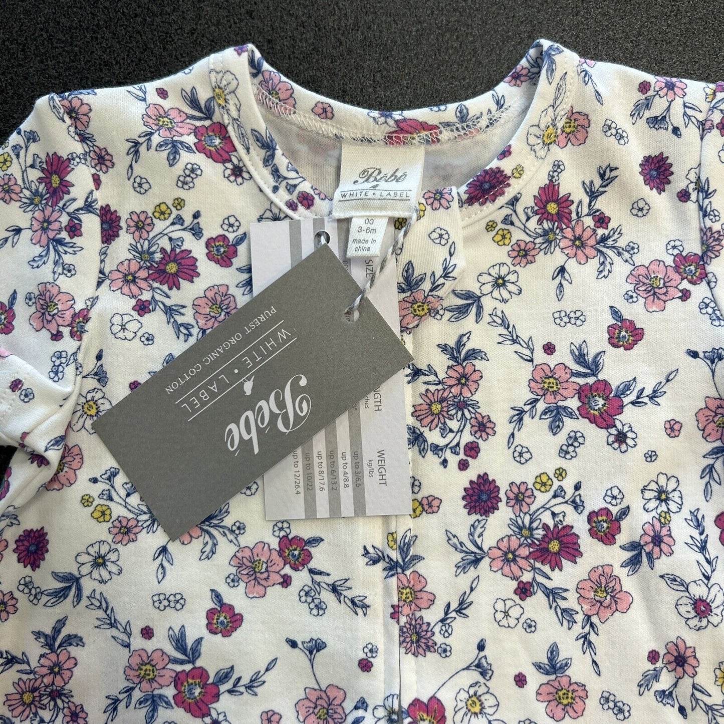 Bebe White Label Babies One Piece Size 00 / 3-6 Months (New)