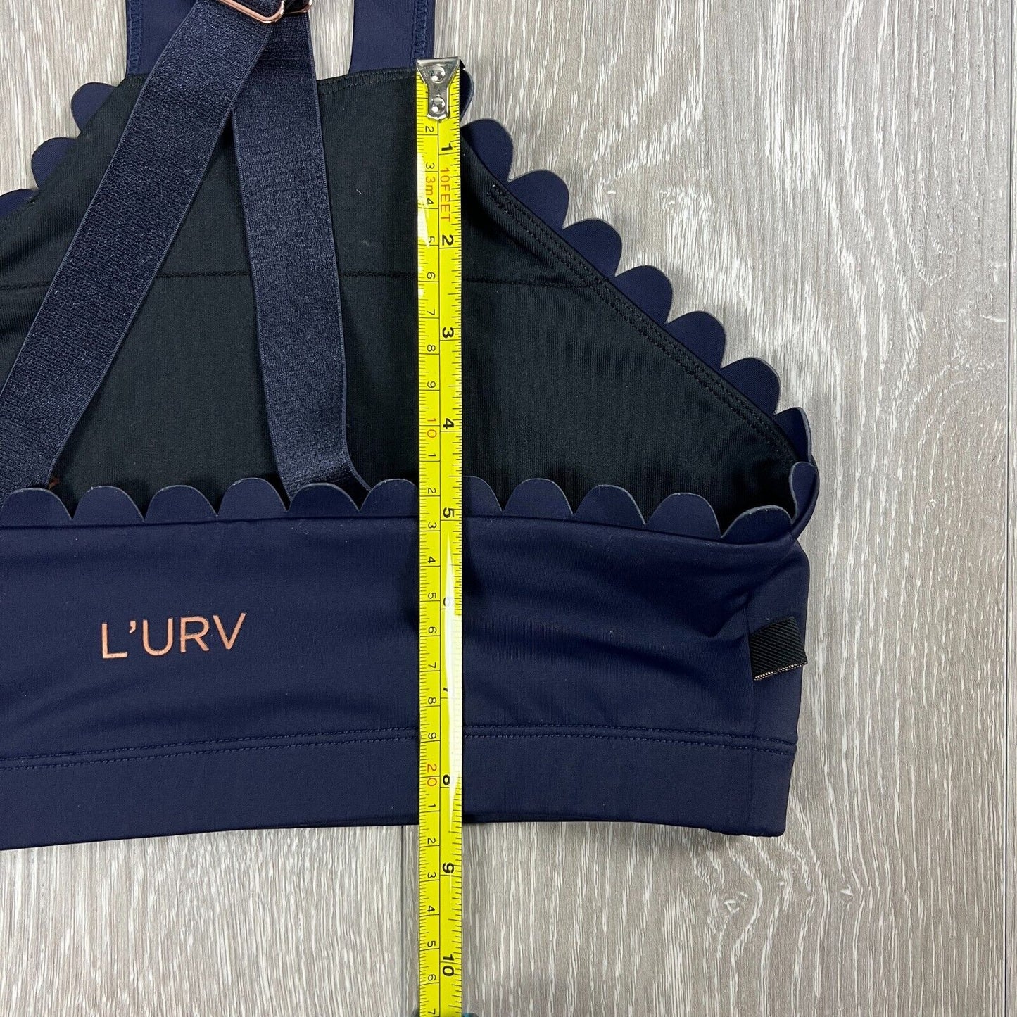 'L'URV' Women’s Navy Cross Strap Sports Bra Size Small