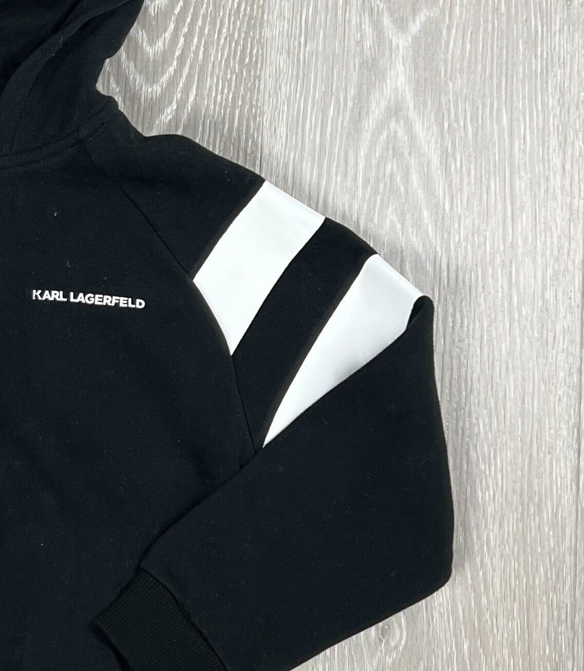 Karl Lagerfeld Kids Black Full Zip Hoodie Size 6 Years