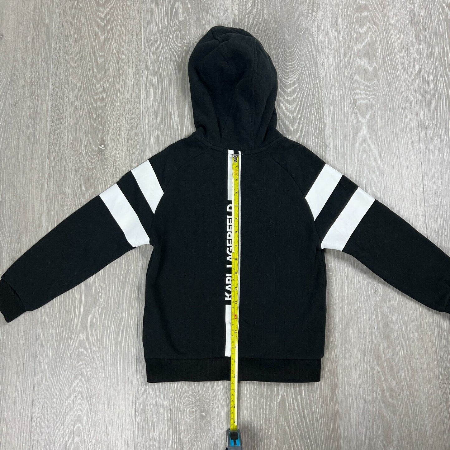 Karl Lagerfeld Kids Black Full Zip Hoodie Size 6 Years