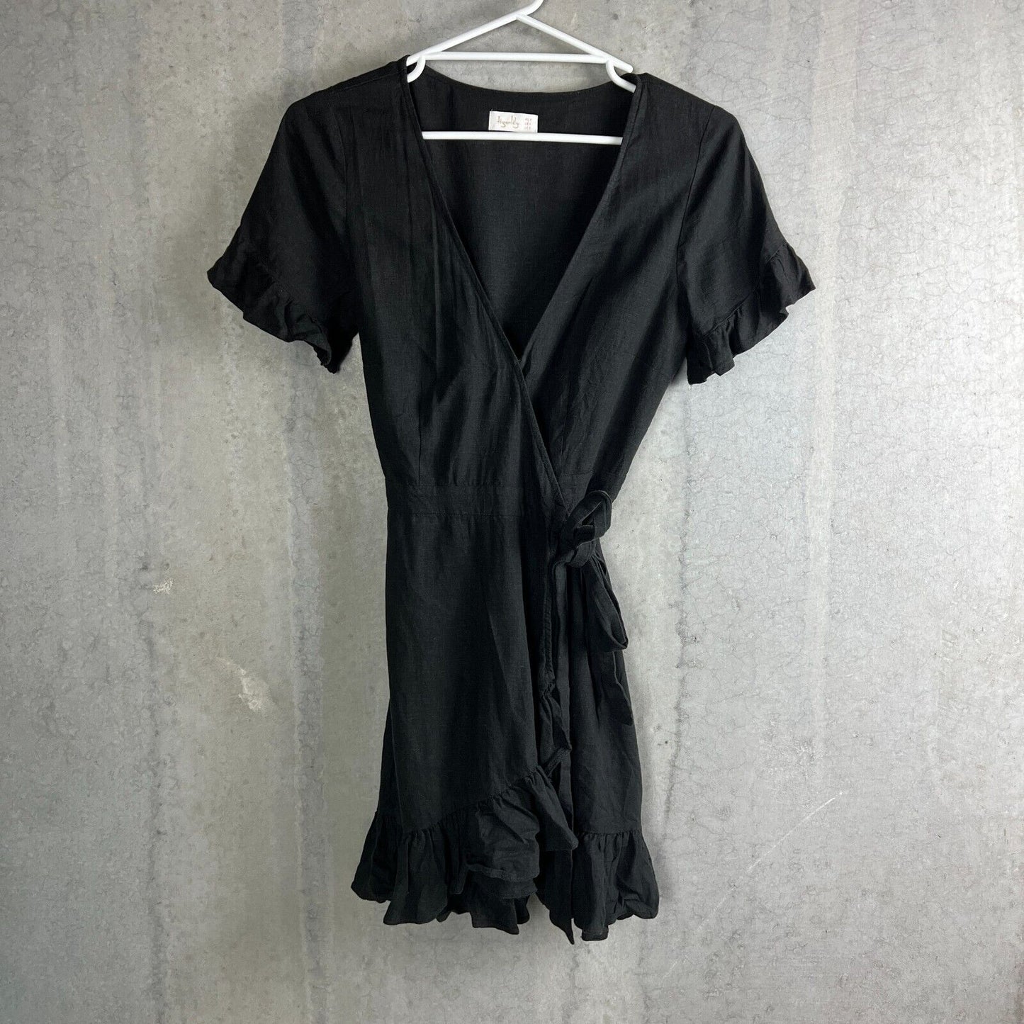 Tigerlily Womens Black Wrap Dress Size AU 8