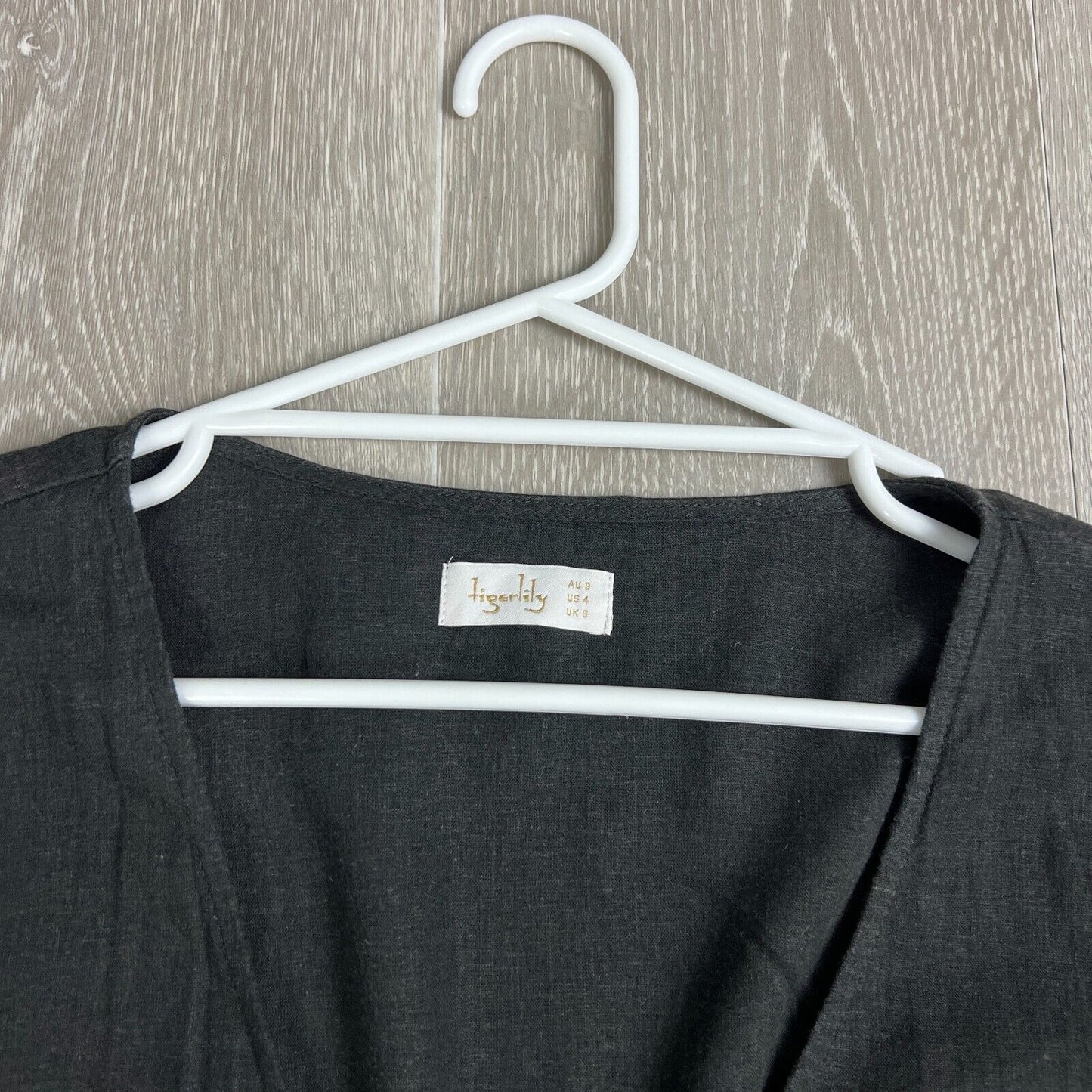 Tigerlily Womens Black Wrap Dress Size AU 8