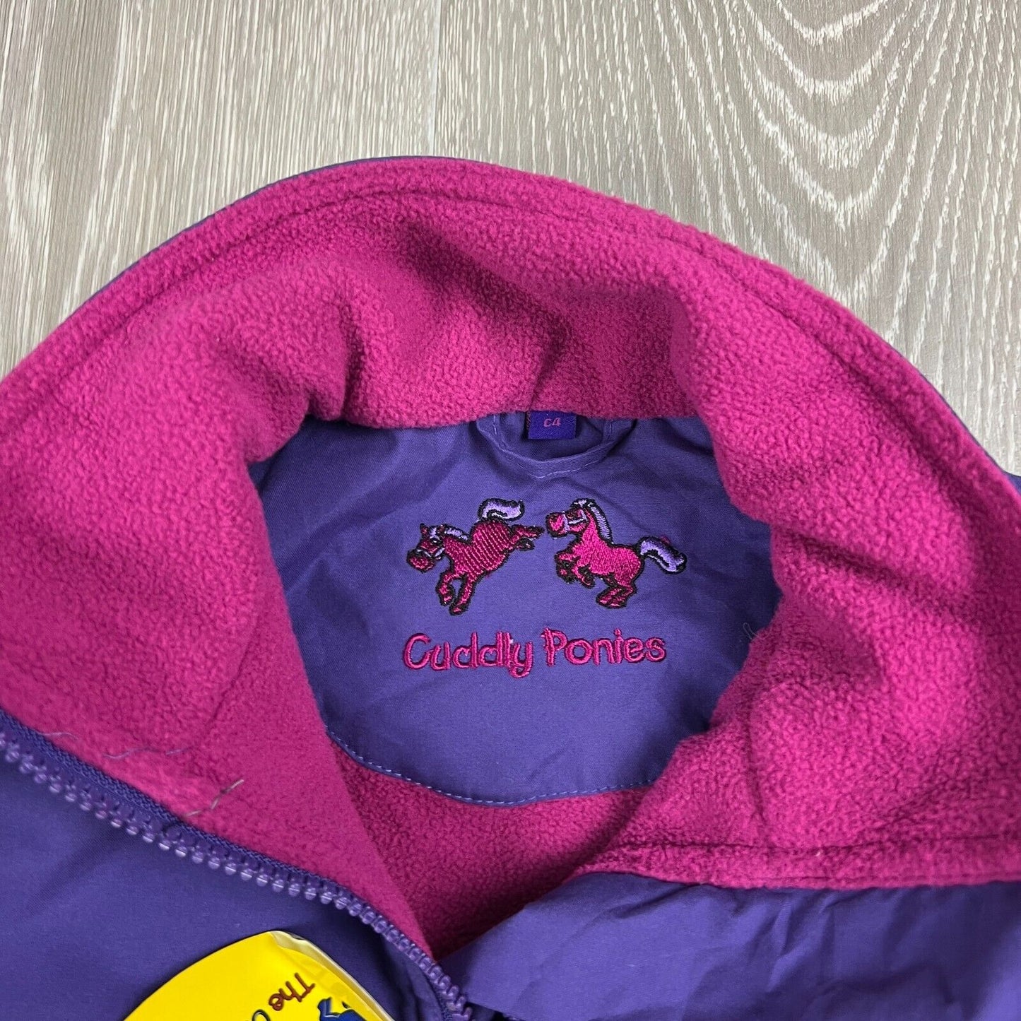 The Cuddly Ponies Club Girls Full Zip Warm Jacket Size 4 Years (new)