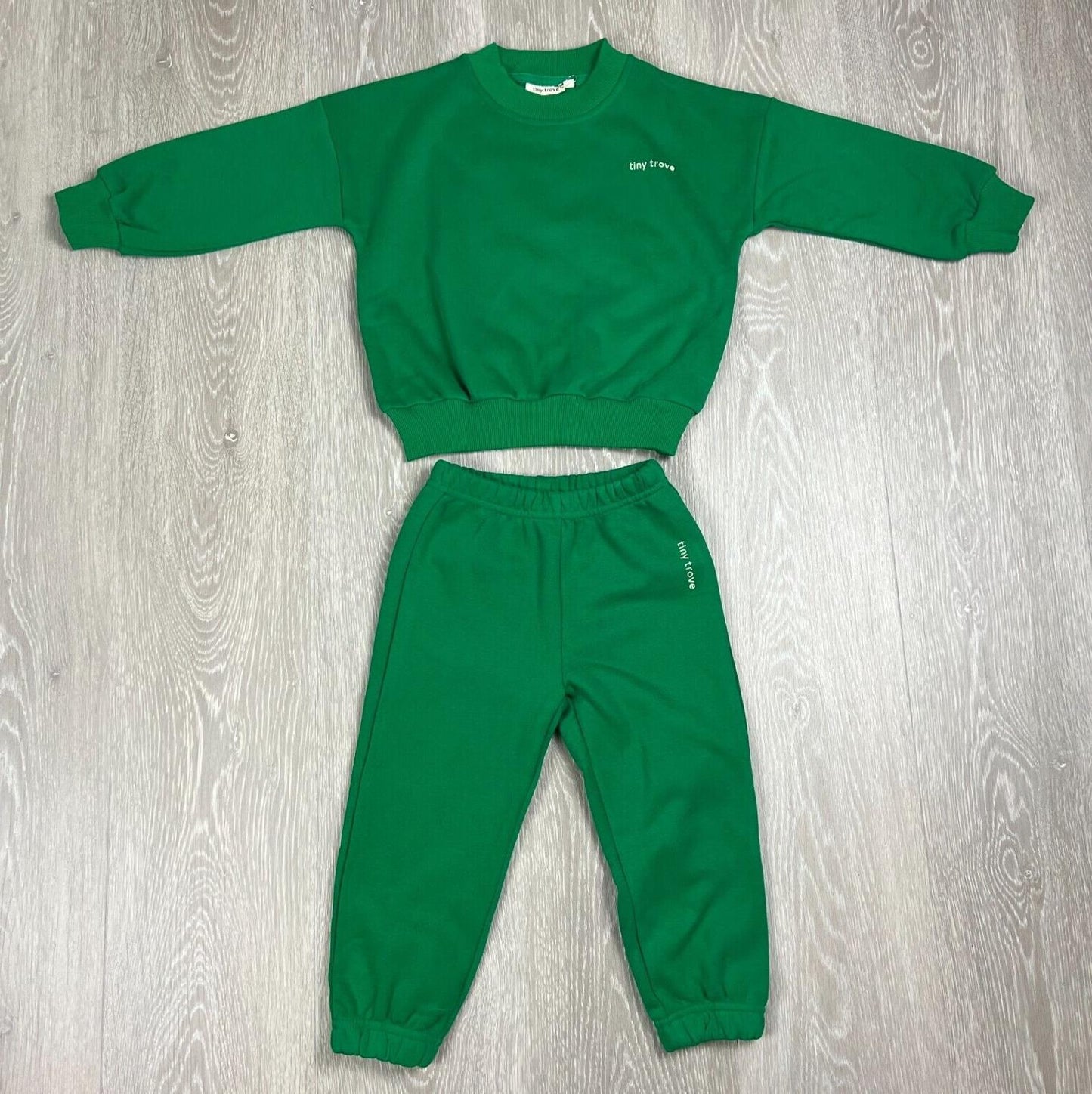 Tiny Trove Kids Green Tracksuit Top & Pants Size 2 Years