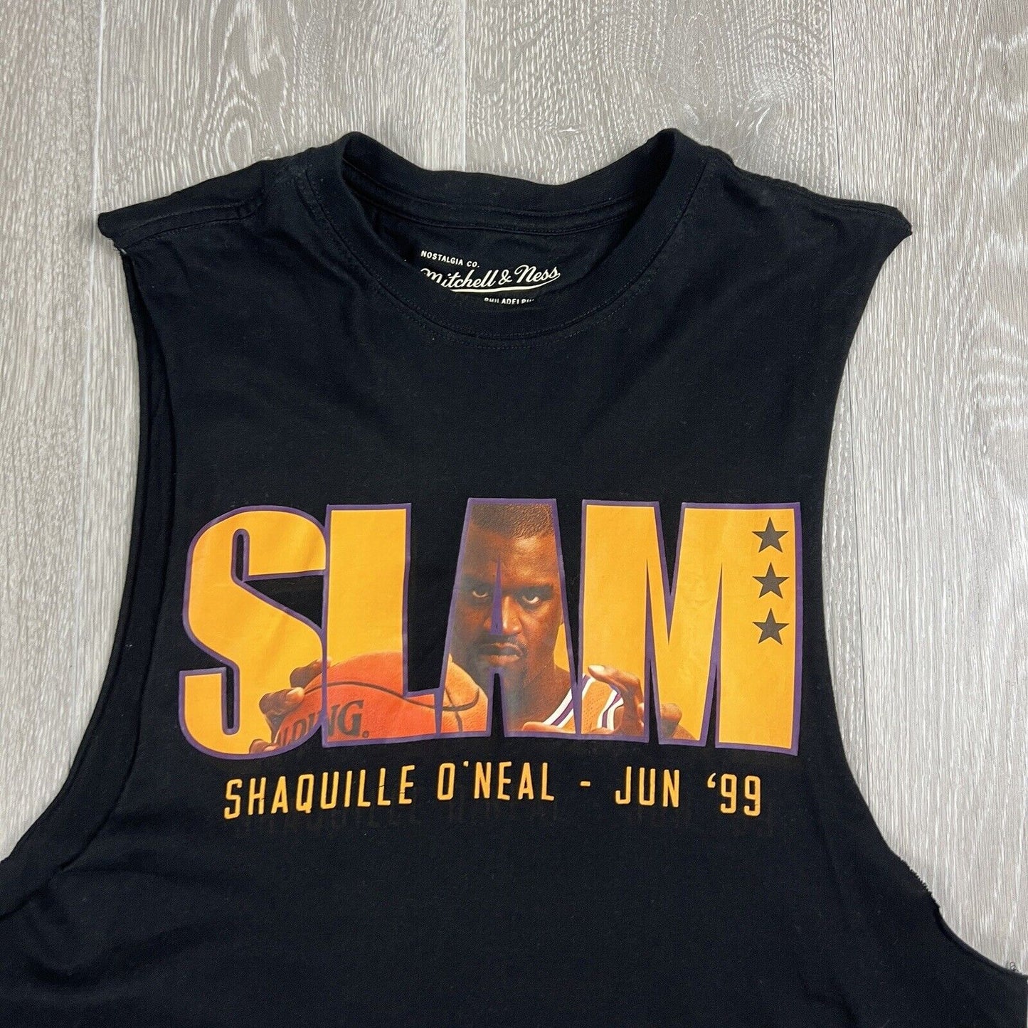 Mitchell & Ness Shaquille O’Neal Slam 99 Men’s Muscle T-Shirt Size M