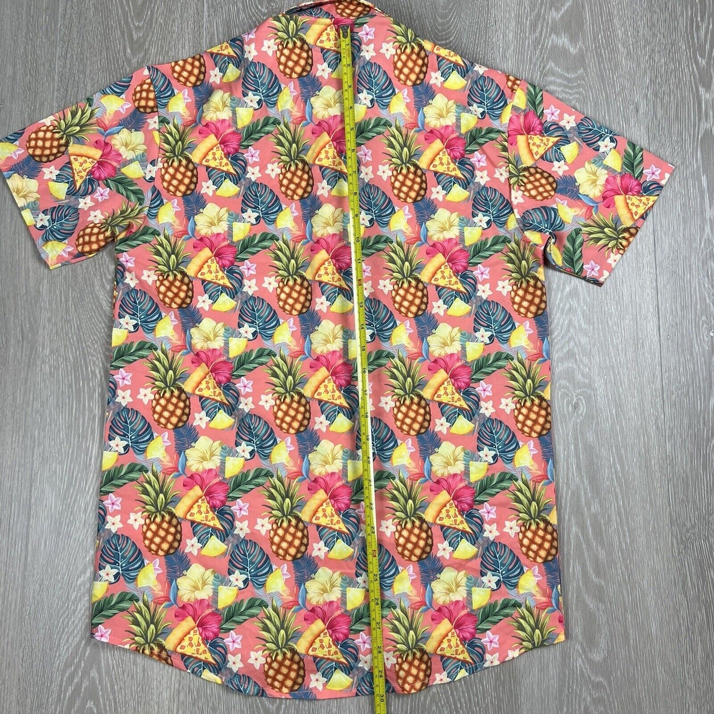 Pizza Hut Short Sleeve Button Up Hawaiian Shirt Size Small