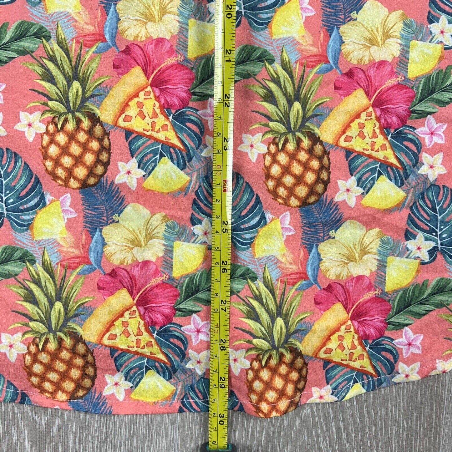 Pizza Hut Short Sleeve Button Up Hawaiian Shirt Size Small