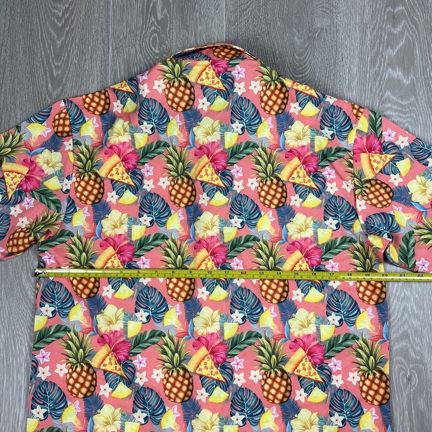 Pizza Hut Short Sleeve Button Up Hawaiian Shirt Size Small