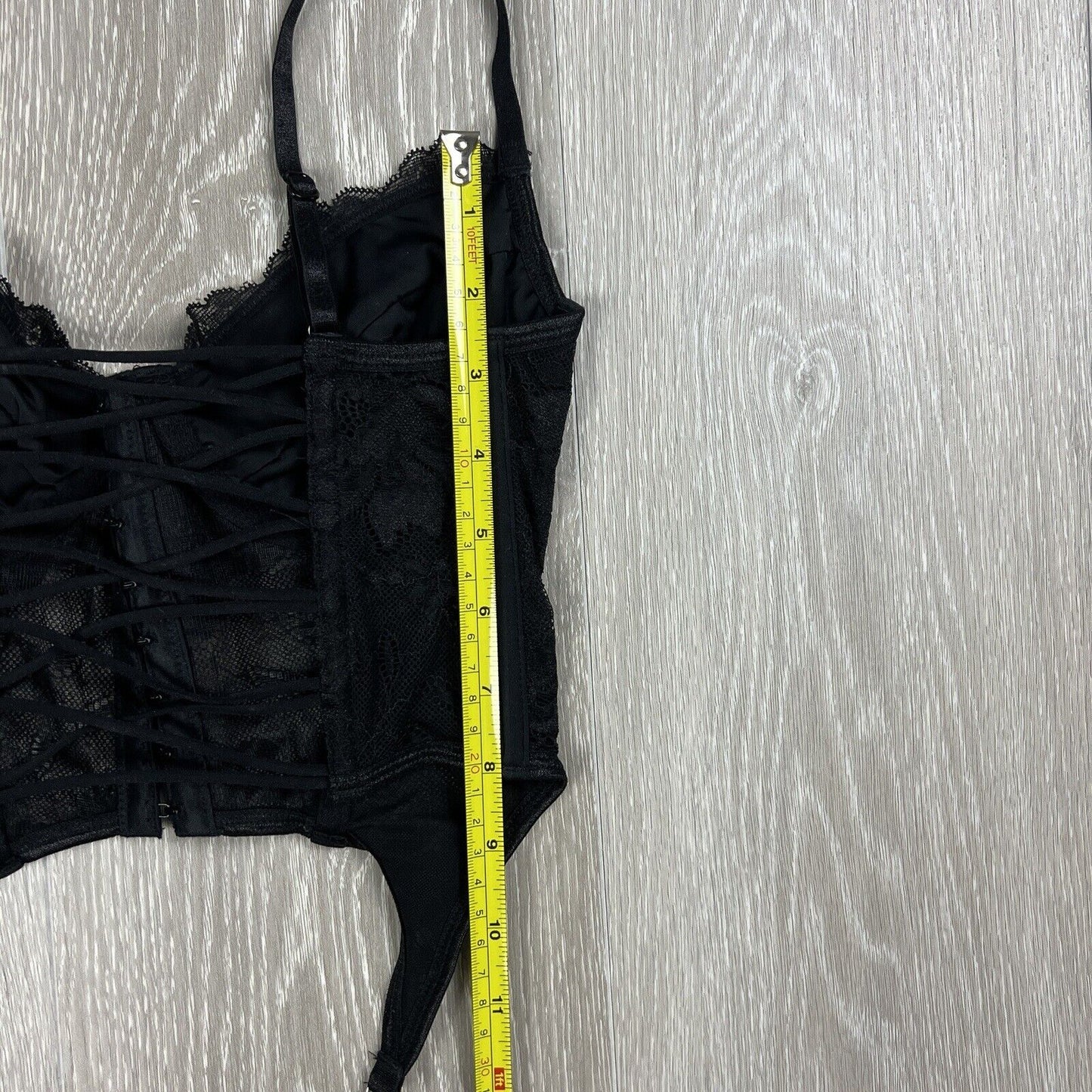 Glassons Womens Black Lacy Top Bustier Size 6 (New)