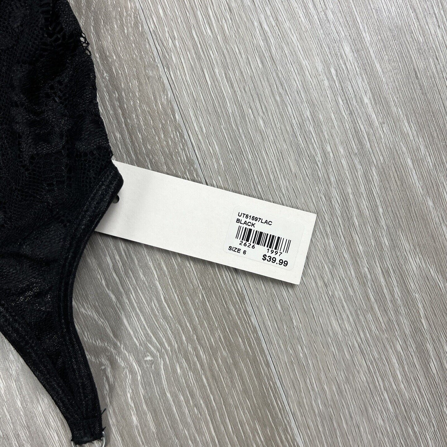 Glassons Womens Black Lacy Top Bustier Size 6 (New)