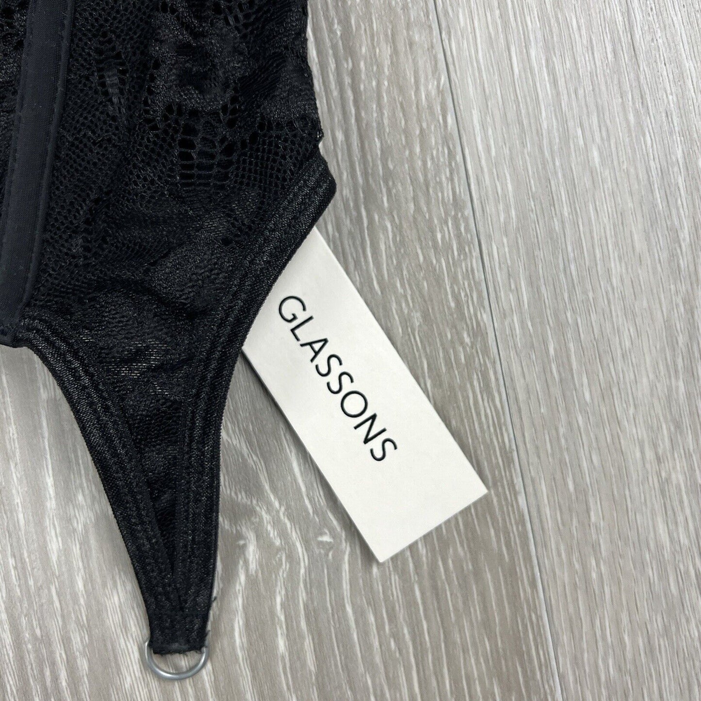 Glassons Womens Black Lacy Top Bustier Size 6 (New)