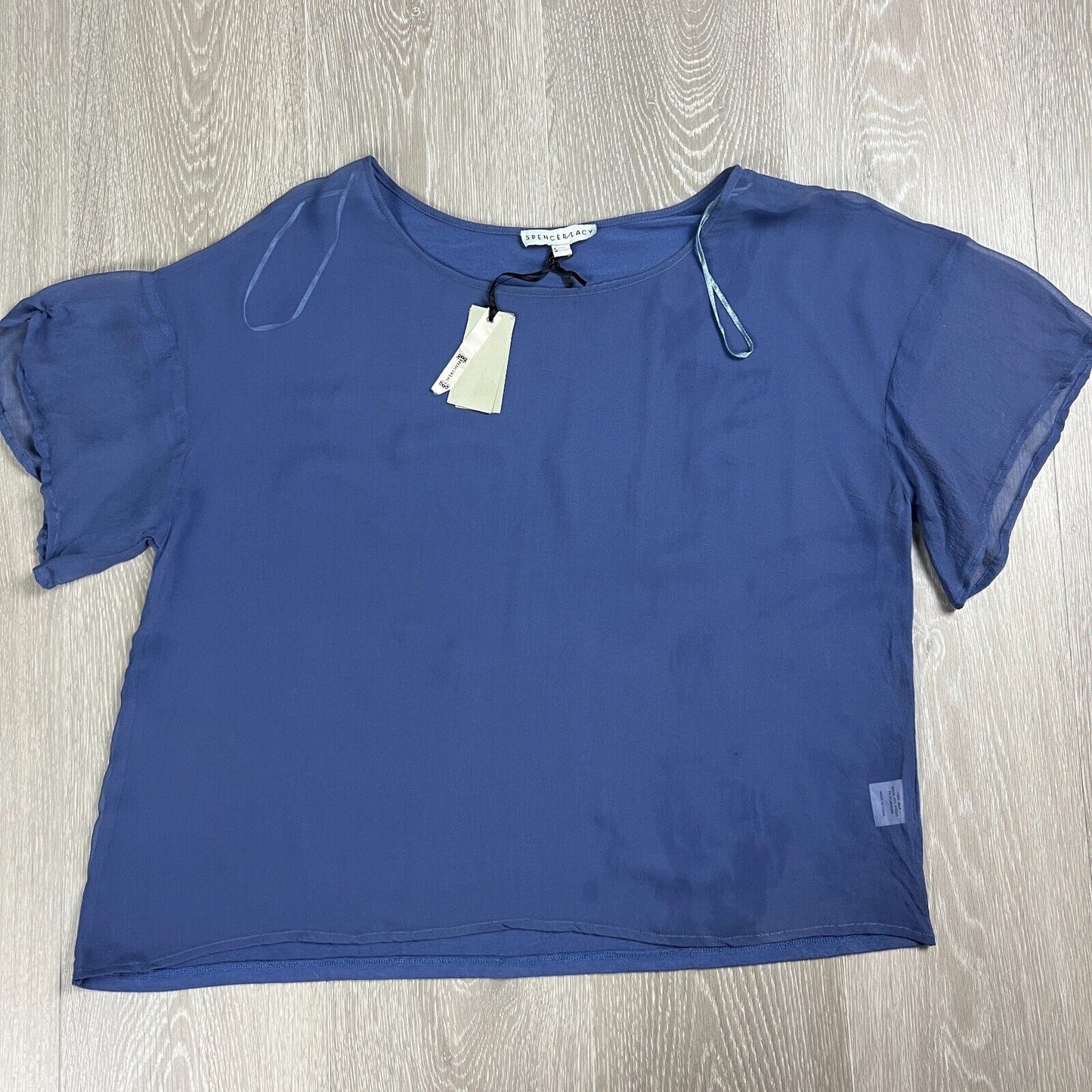 Spencer Lacy Women’s Blue Silk Top Size Small (new)