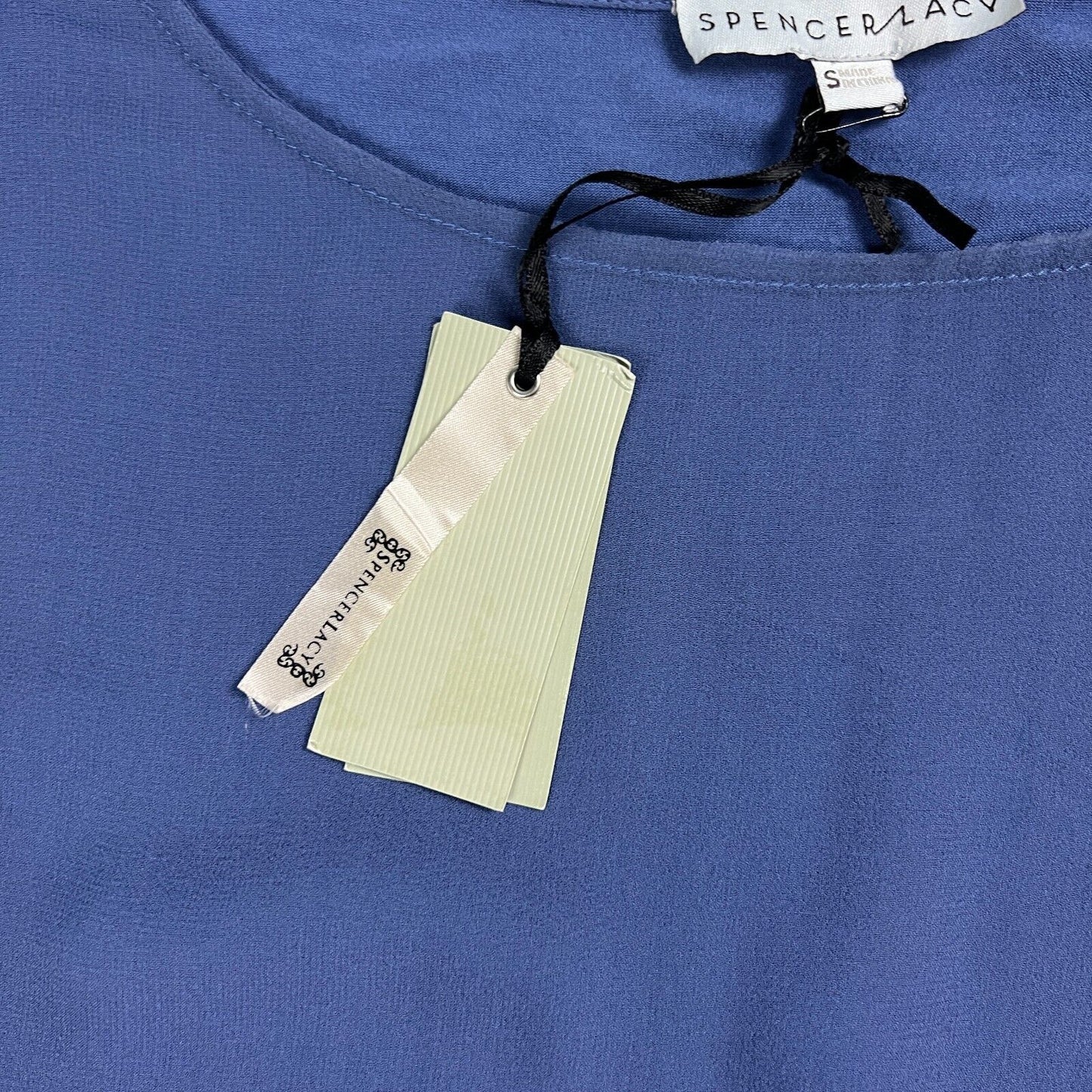 Spencer Lacy Women’s Blue Silk Top Size Small (new)
