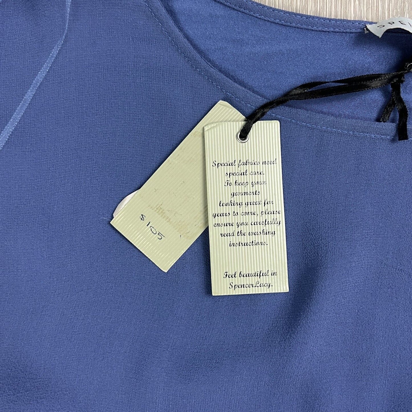 Spencer Lacy Women’s Blue Silk Top Size Small (new)
