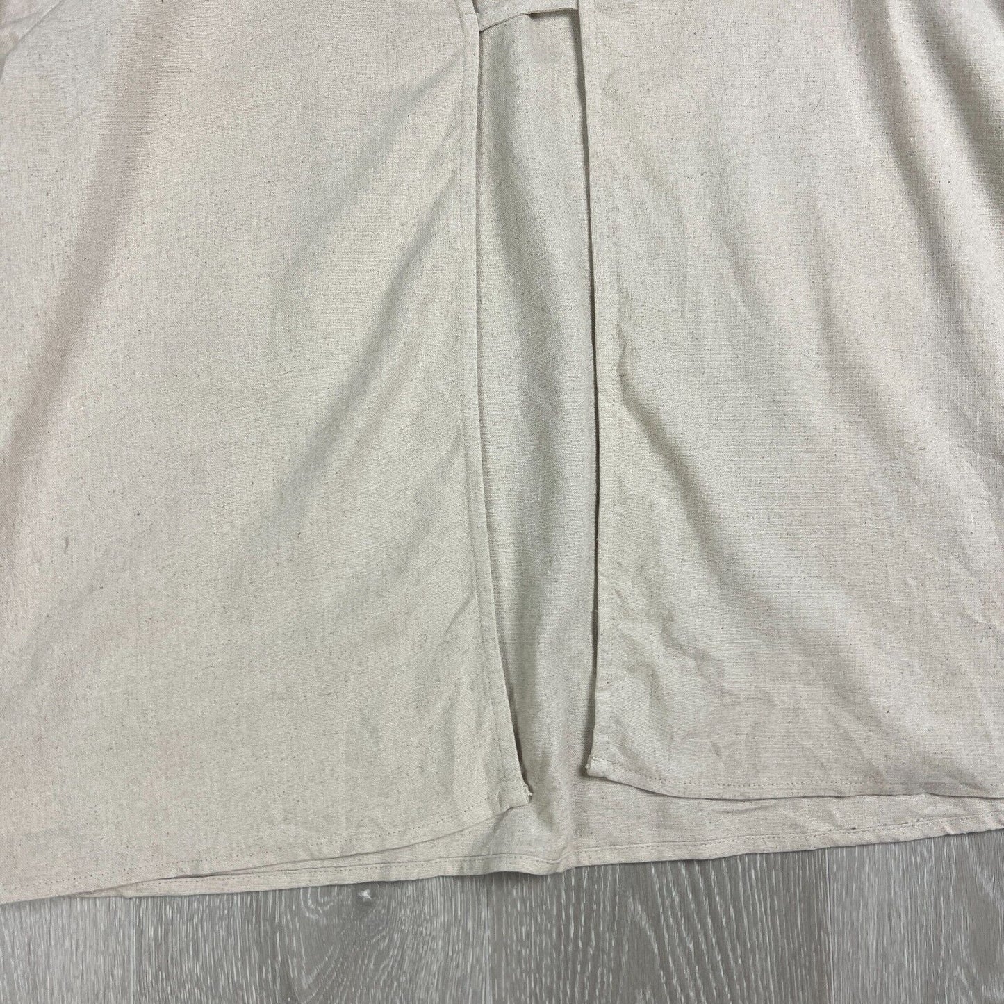 Meshki Womens Tasha Oversized Beige Linen Shirt Size Small (New)