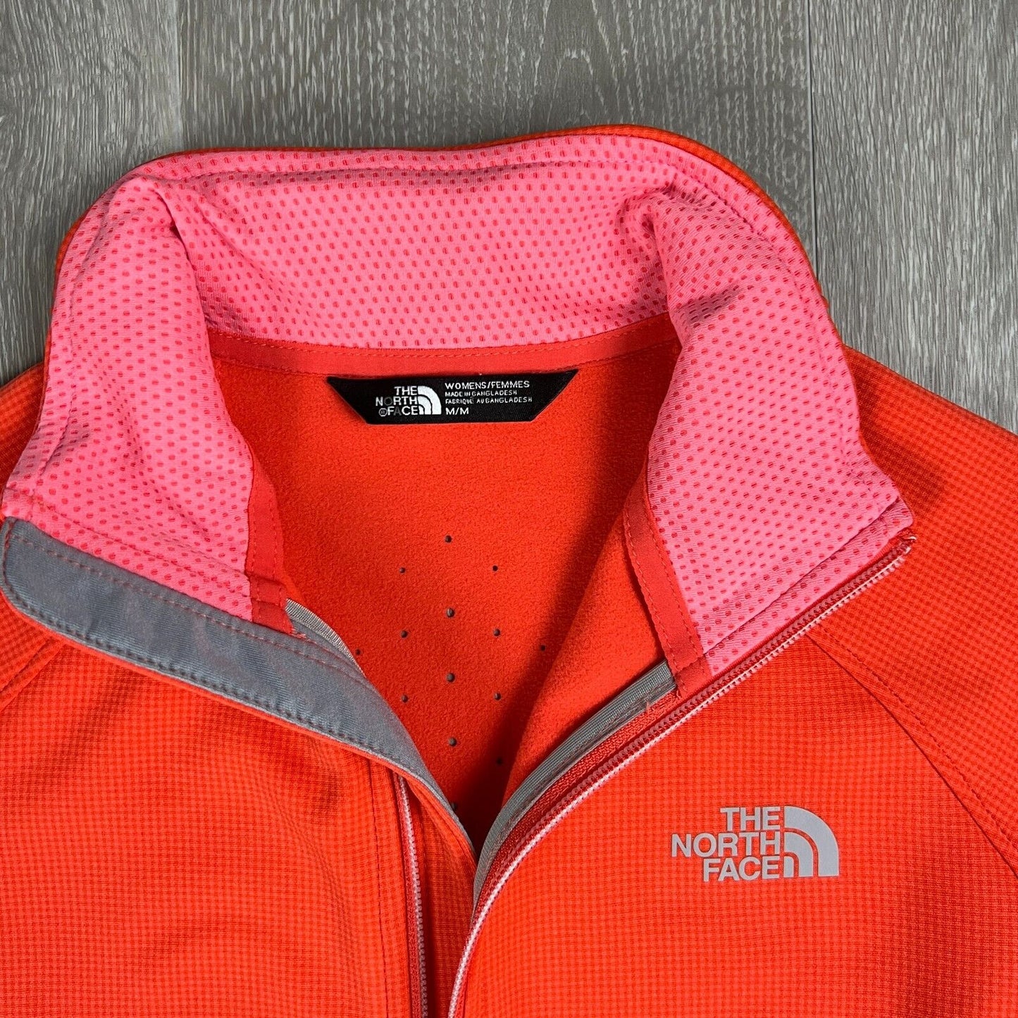 The North Face Womens Orange & Grey Full Zip Jacket Size Medium