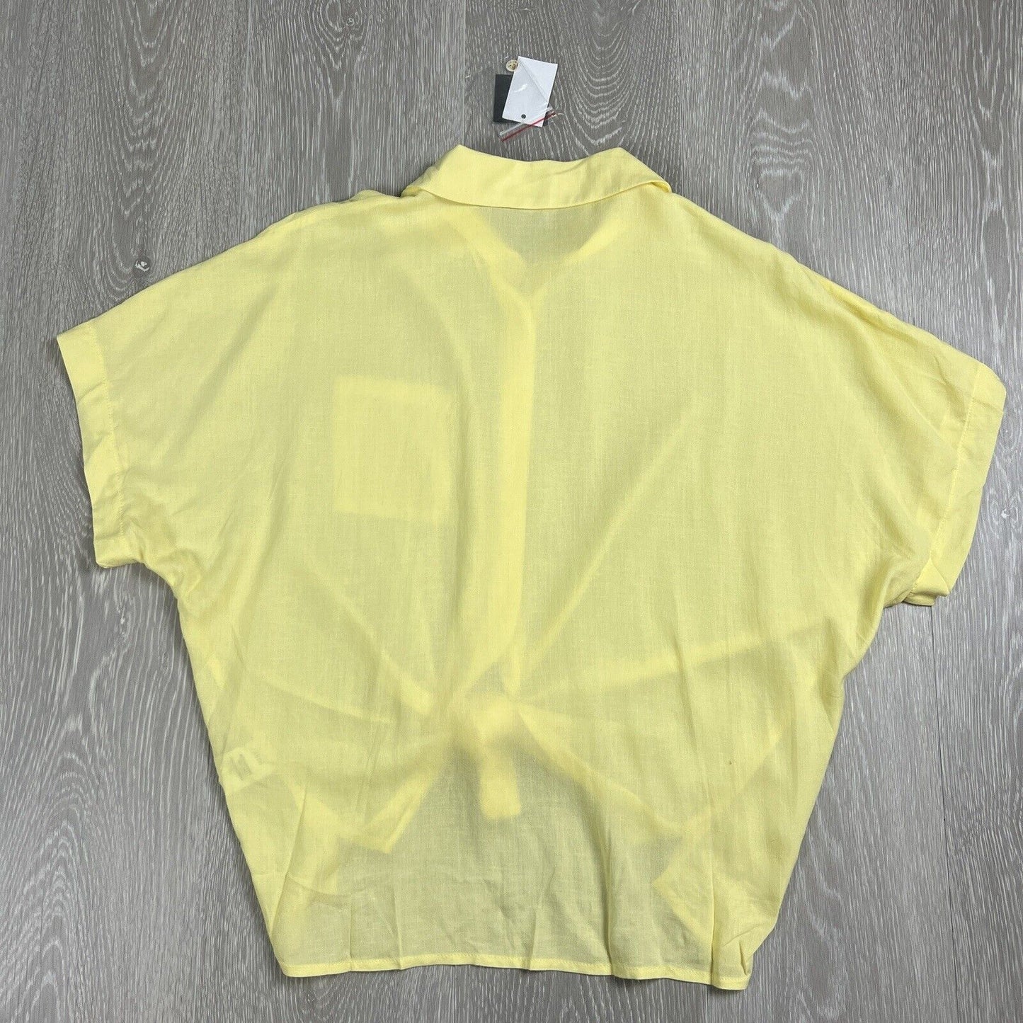 Dotti Womens Yellow Linen Oversized Button Up shirt Size 8 (New)
