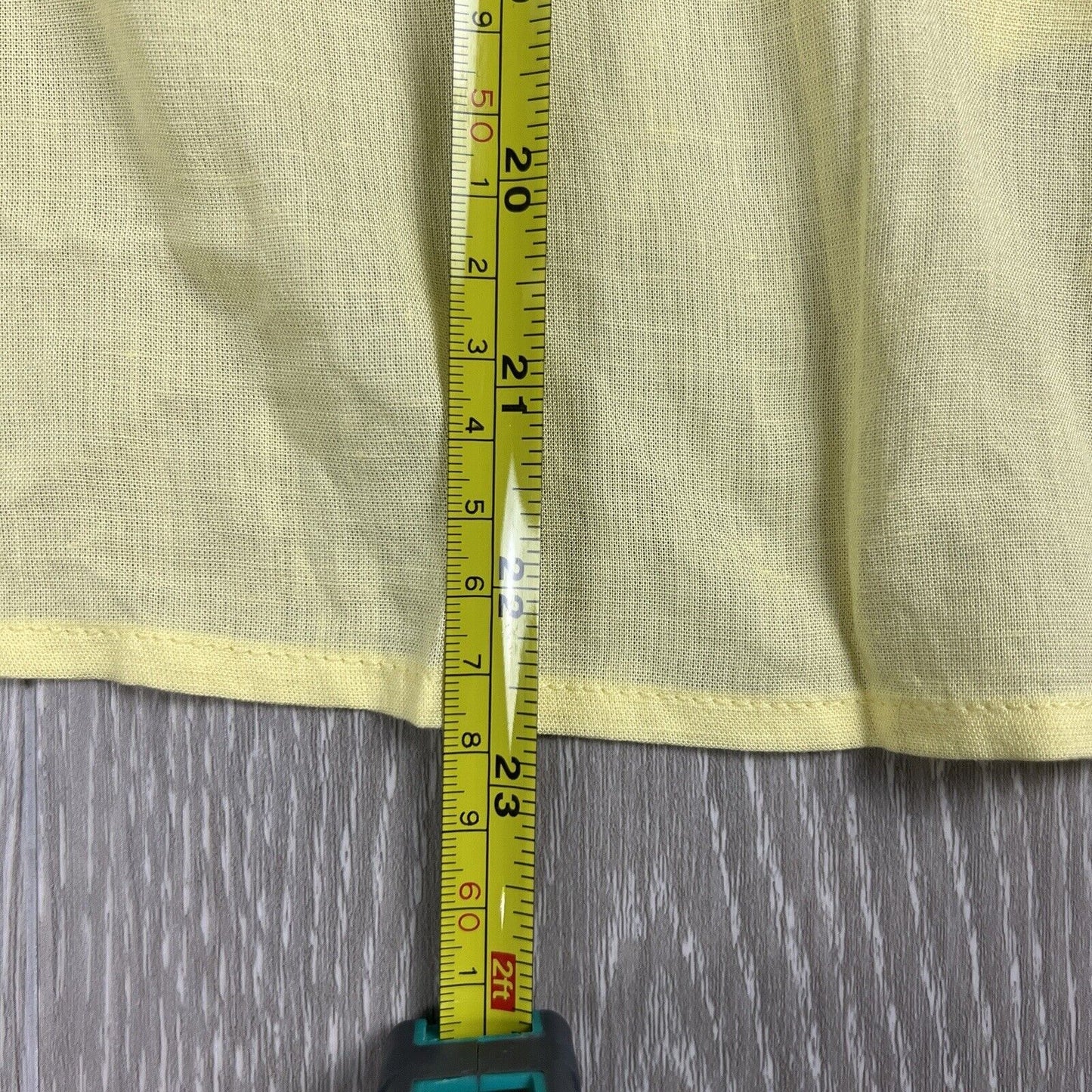 Dotti Womens Yellow Linen Oversized Button Up shirt Size 8 (New)