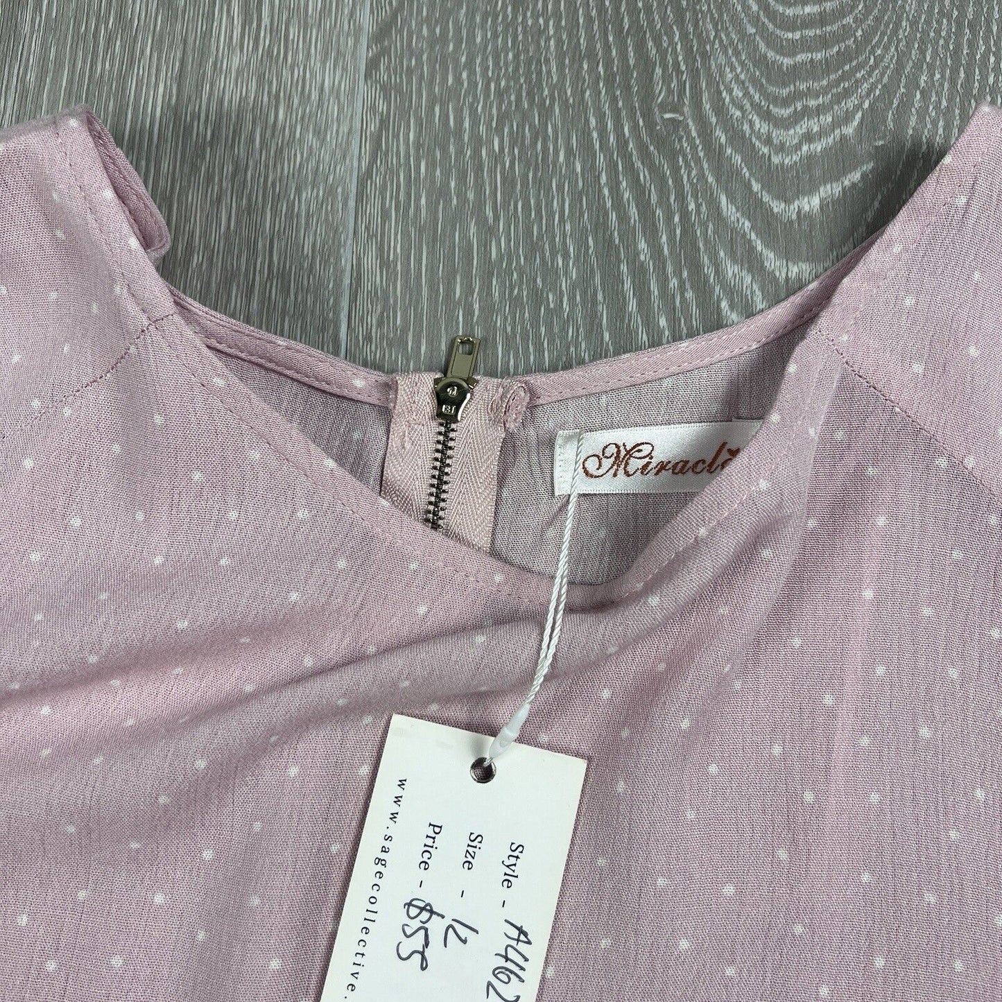 Miracle Boutique Sage Collection Womens Pink Blouse Size 12 (new)