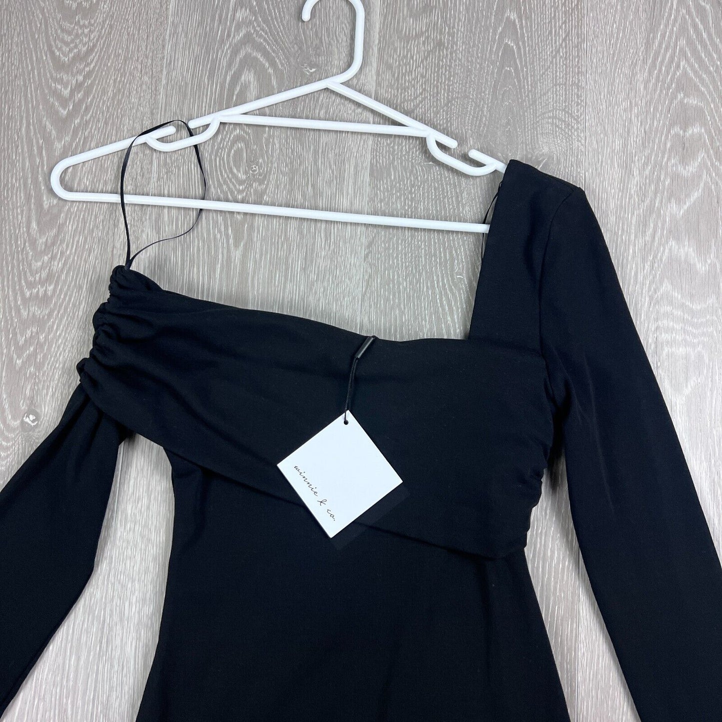 Winnie & Co Womens Black One Shoulder Short Dress Size 8 (New)