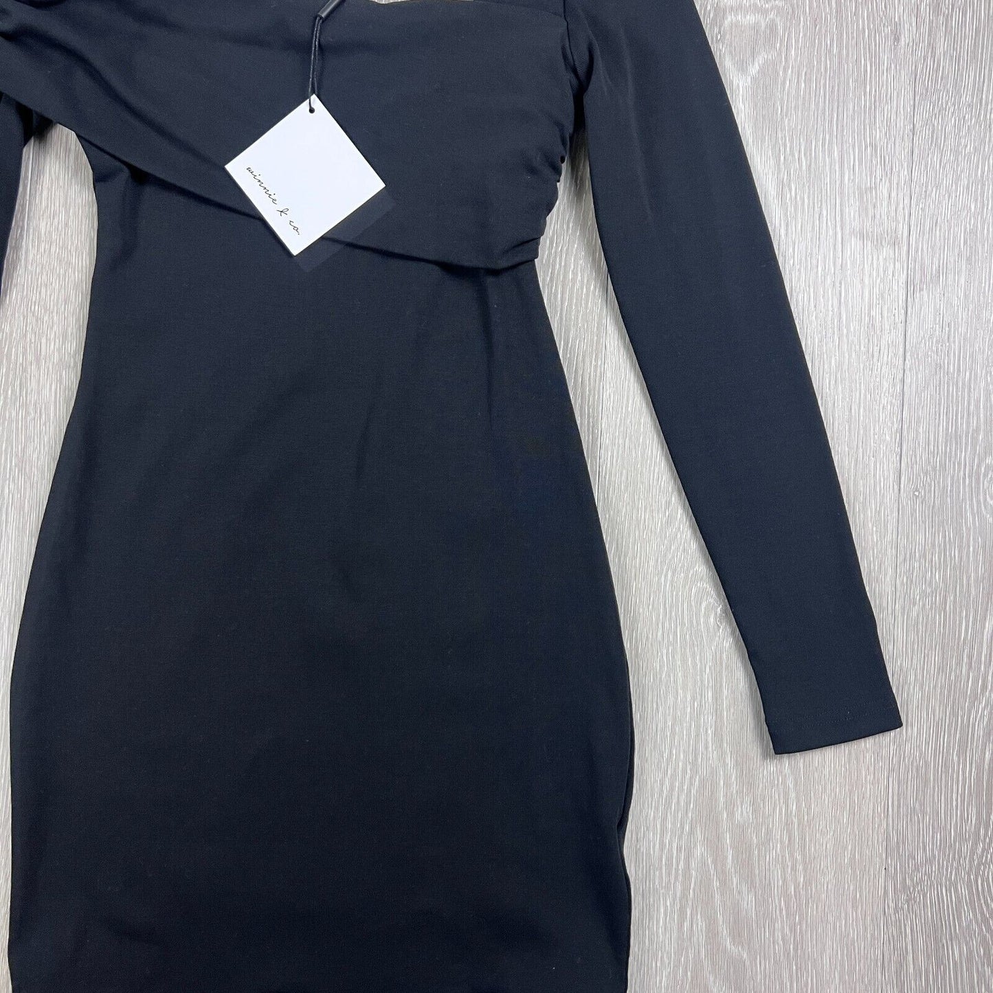 Winnie & Co Womens Black One Shoulder Short Dress Size 8 (New)