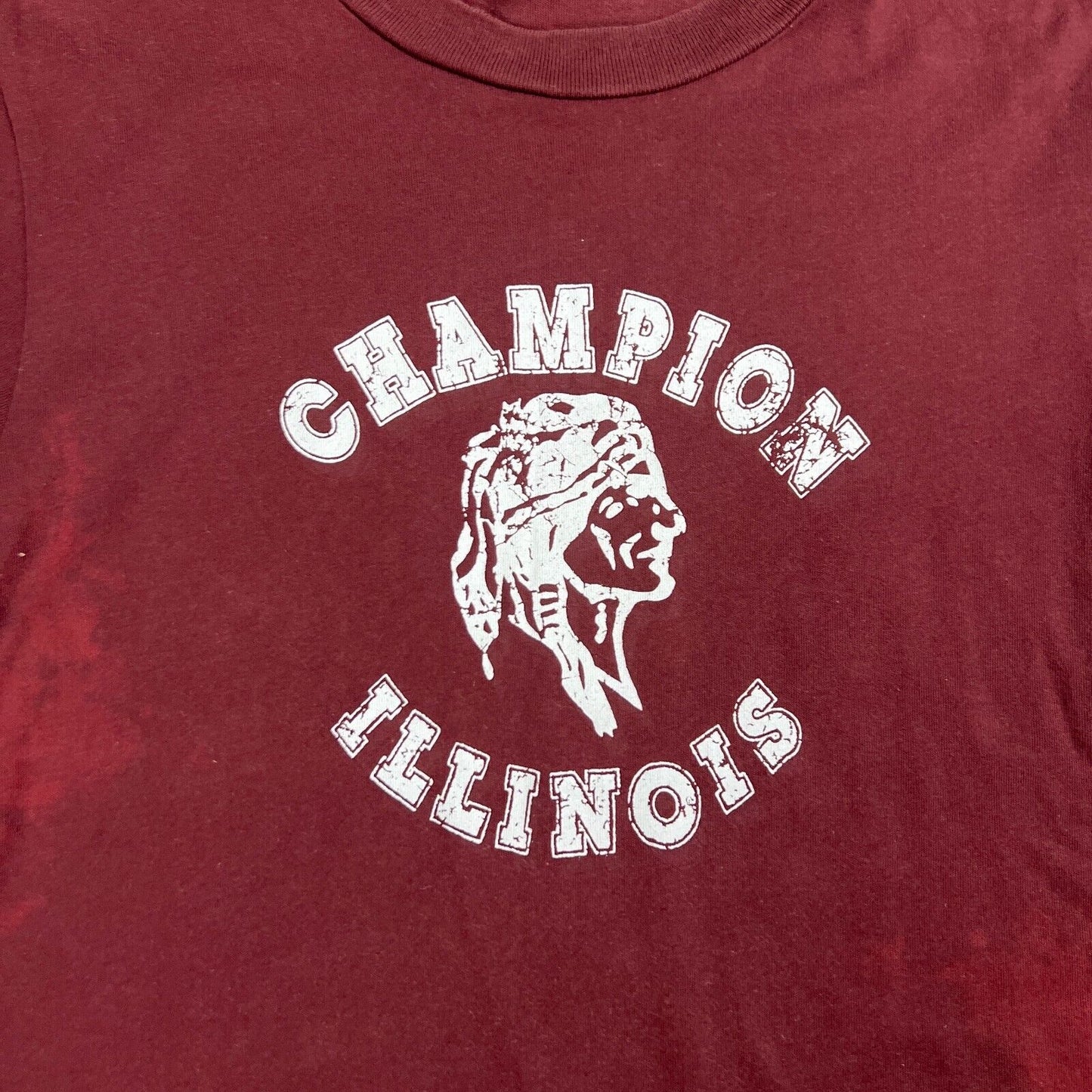 Champion Illinois Maroon T-Shirt Size Small