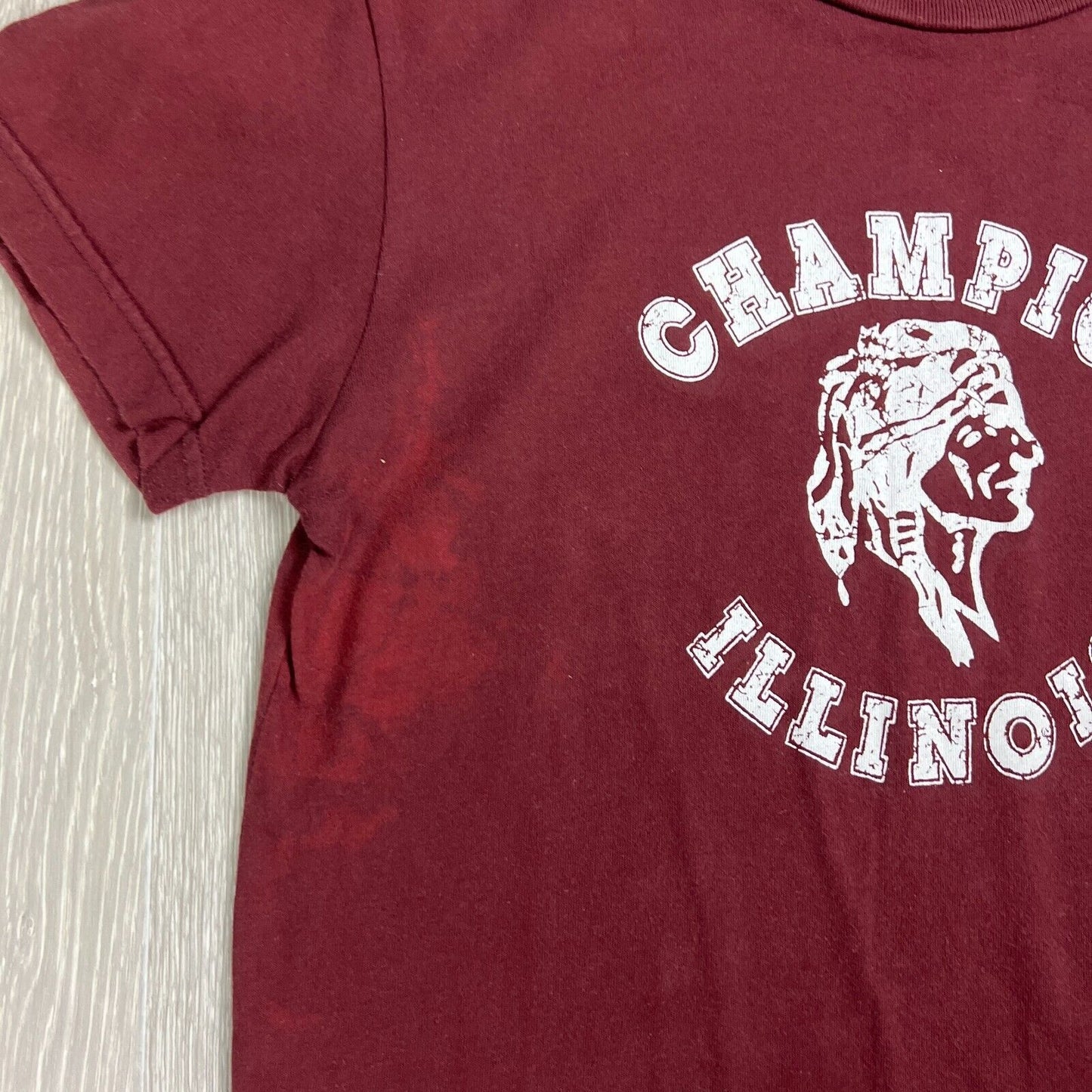 Champion Illinois Maroon T-Shirt Size Small