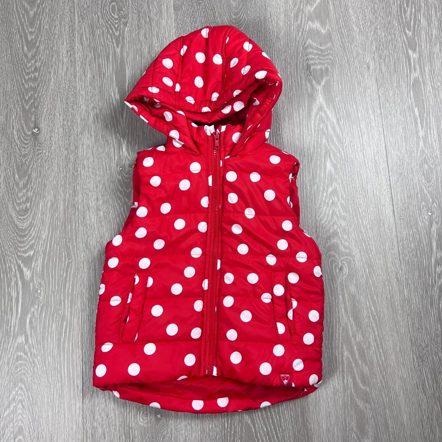 Cotton On Kids AFL Sydney Swans Hooded Puffer Vest Size 3-4 Years