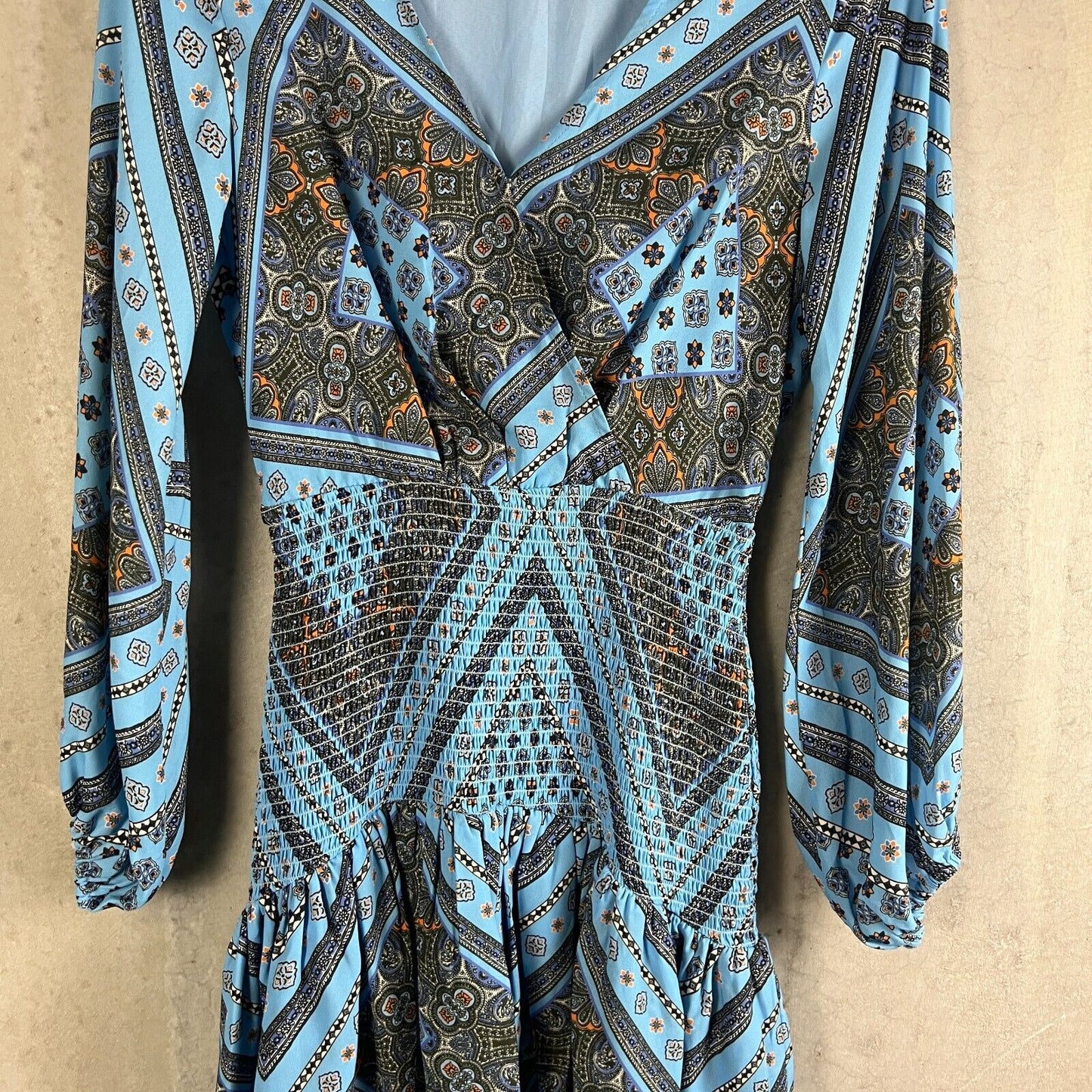 SHEIKE Womens Blue Long Sleeve Dress Size 8