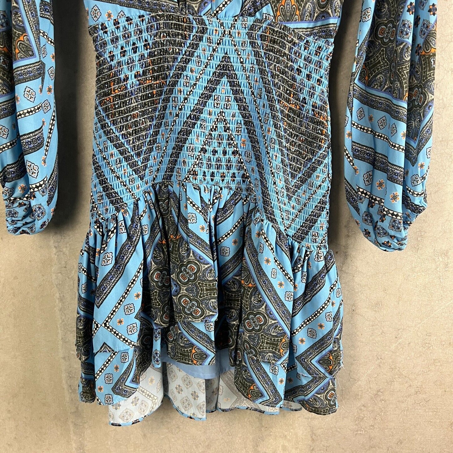SHEIKE Womens Blue Long Sleeve Dress Size 8