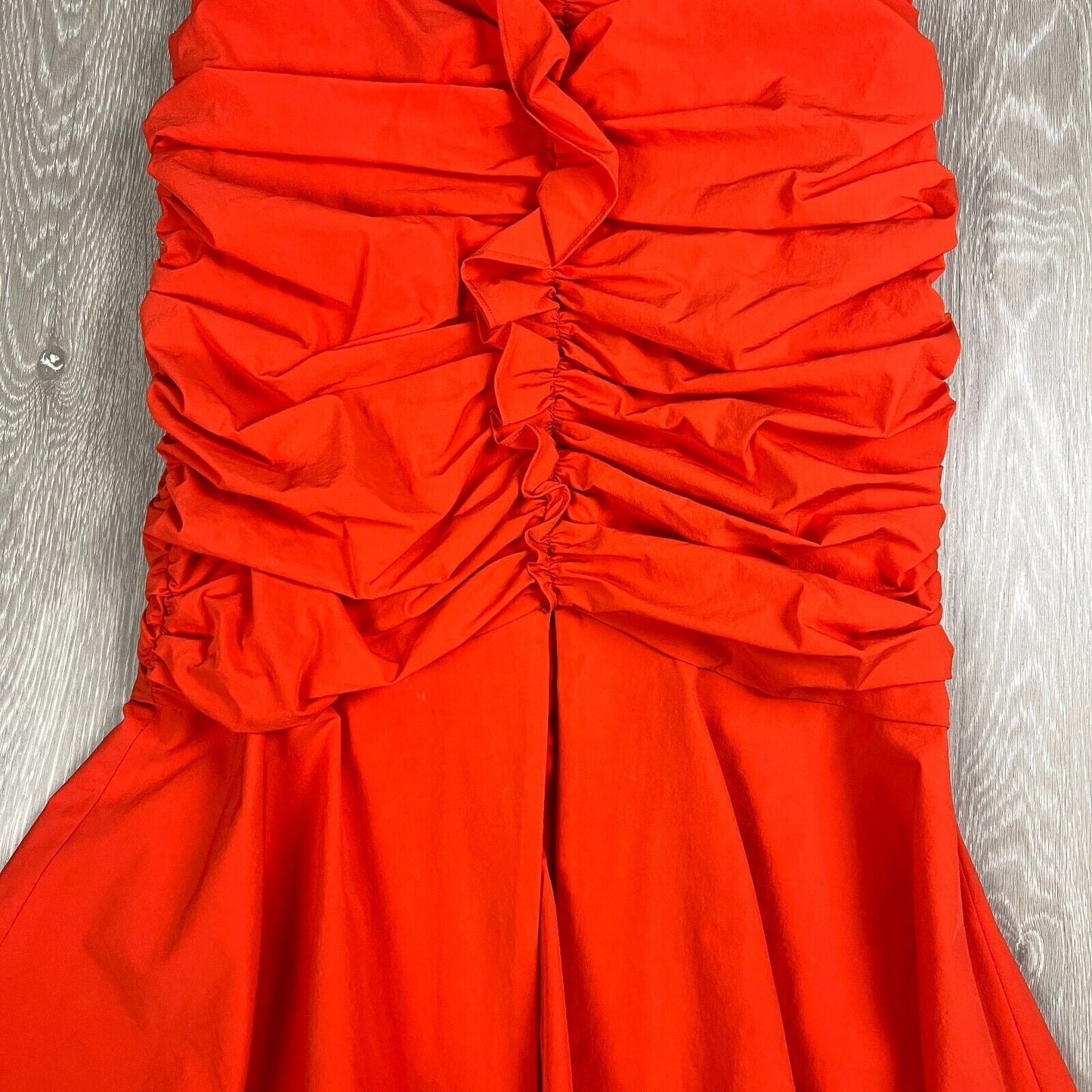 Rebecca Vallance Womens Ruffled Strapless Dress Size 10