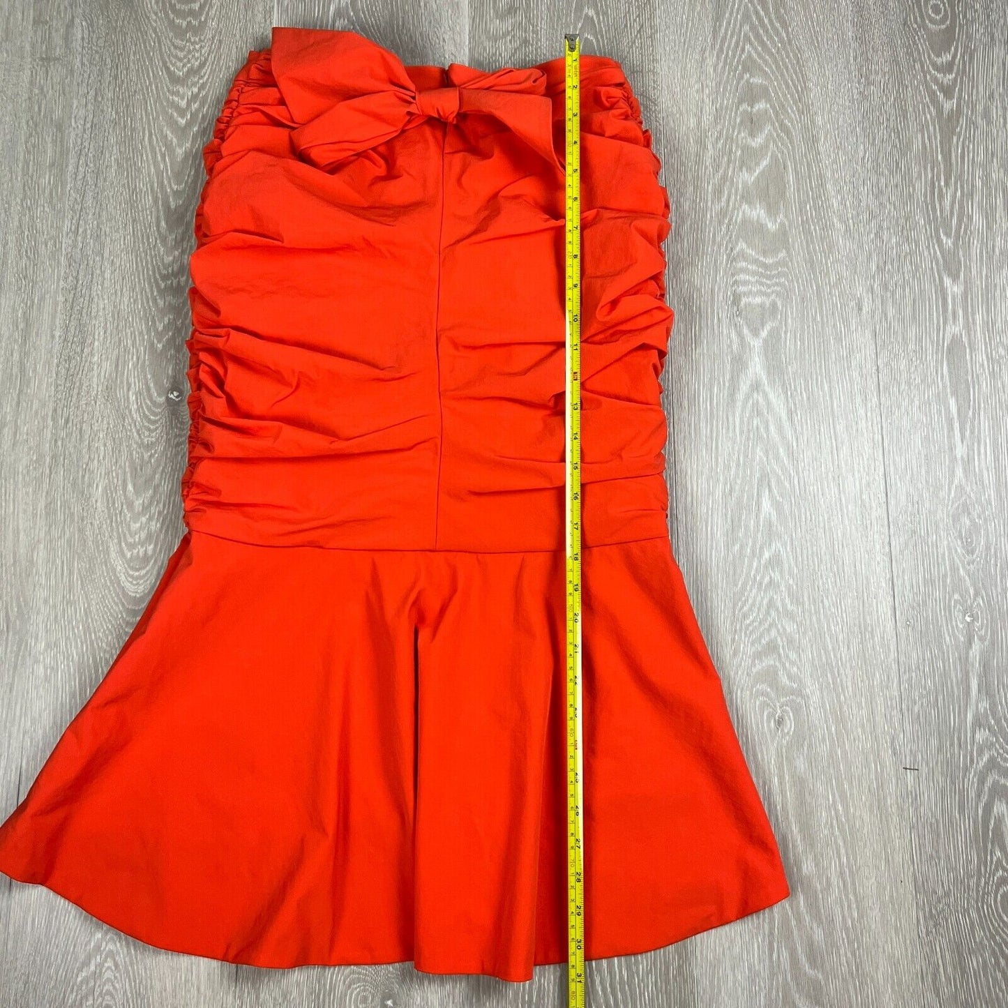 Rebecca Vallance Womens Ruffled Strapless Dress Size 10