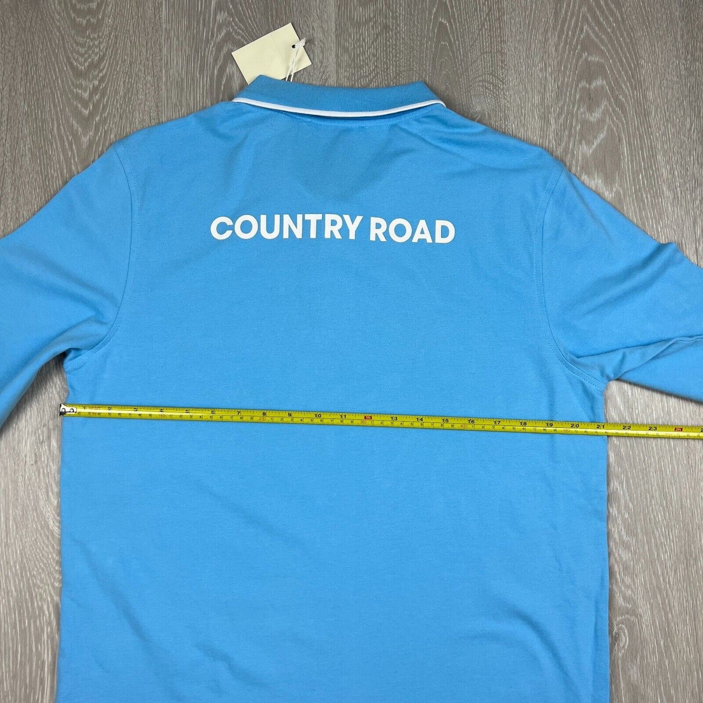 Country Road Australian Open Mens Blue Long Sleeve Polo Shirt Size Medium (New)