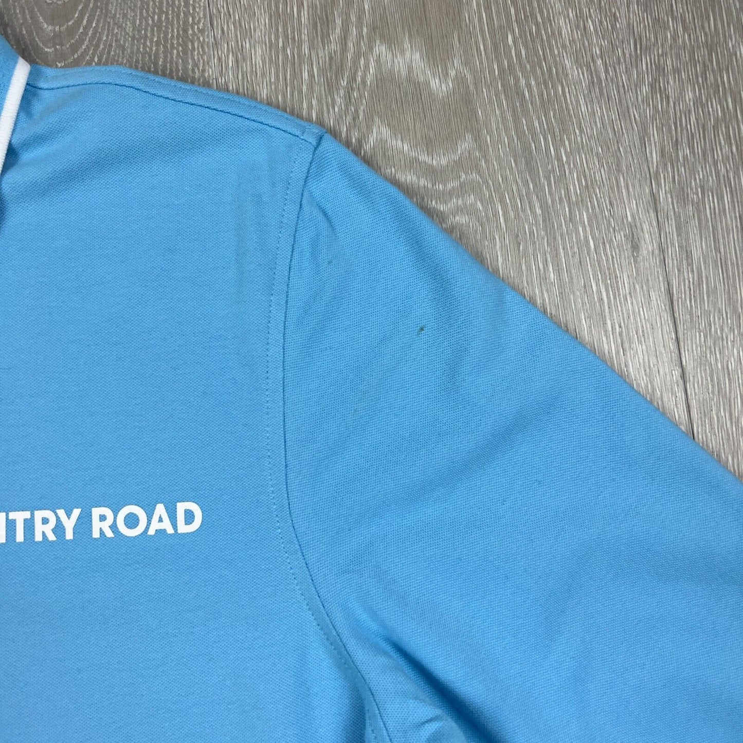 Country Road Australian Open Mens Blue Long Sleeve Polo Shirt Size Medium (New)